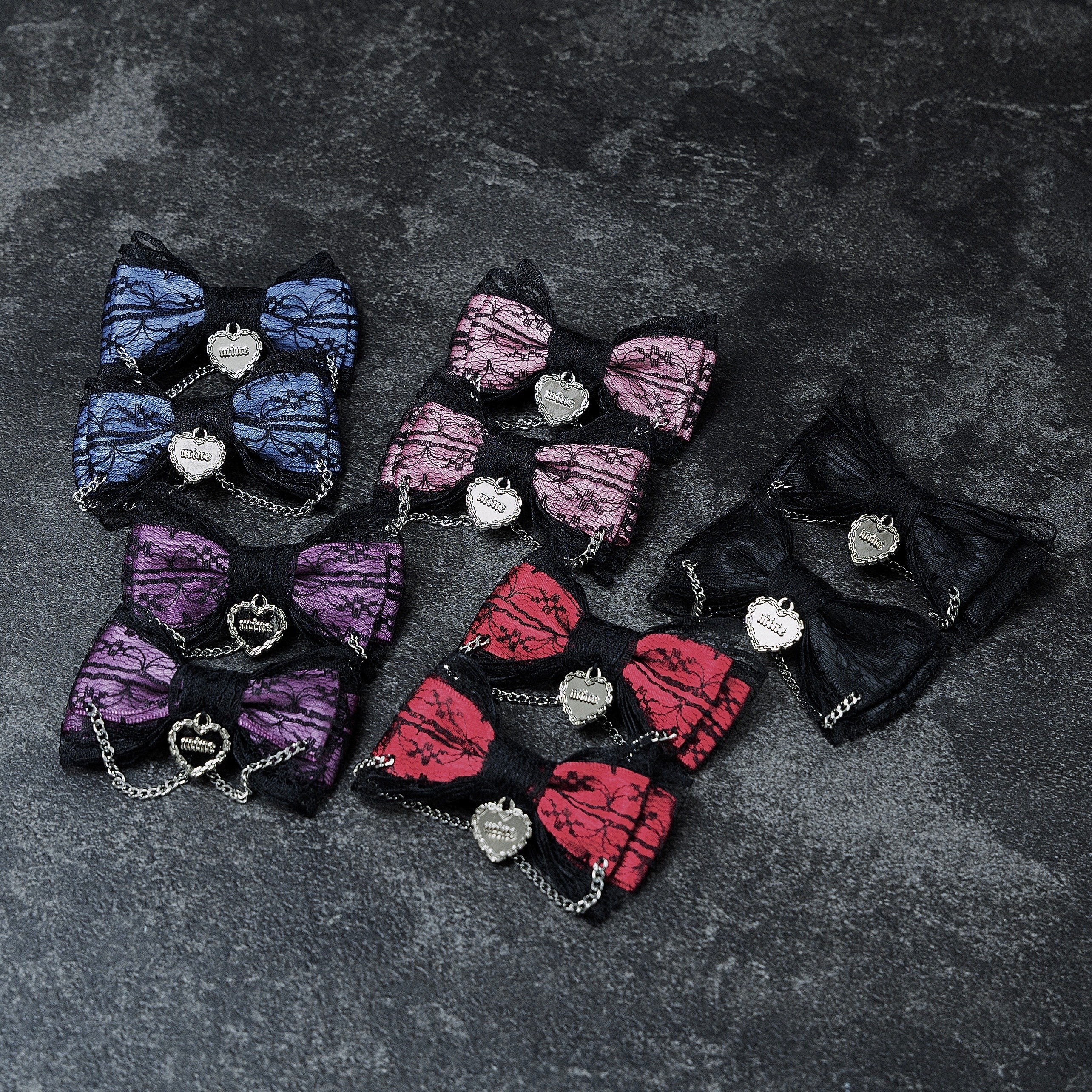 《mine》レースゴシックリボン