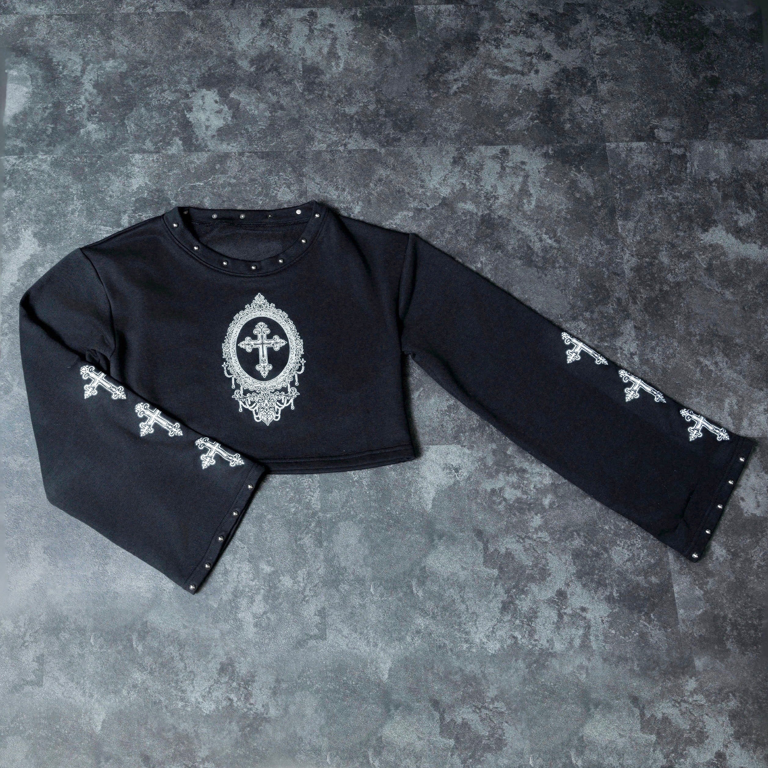 《mine》クロスミニ丈トレーナー