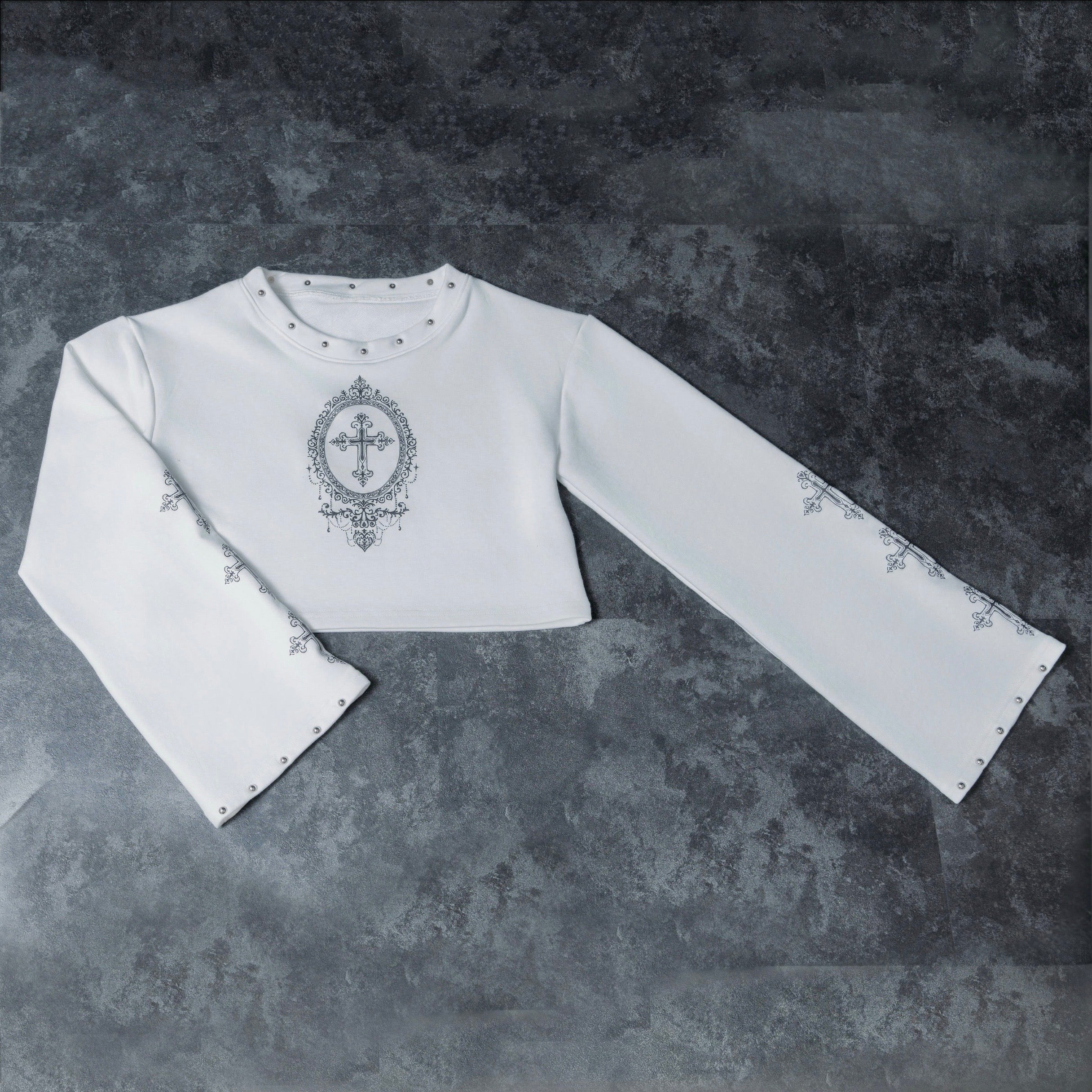 《mine》クロスミニ丈トレーナー