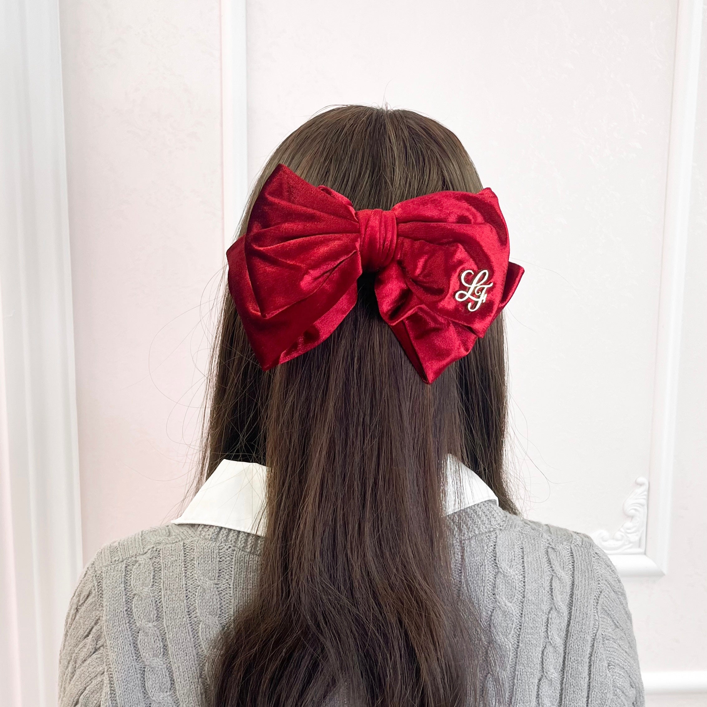 《LAFARY》ベロアリボンバレッタ