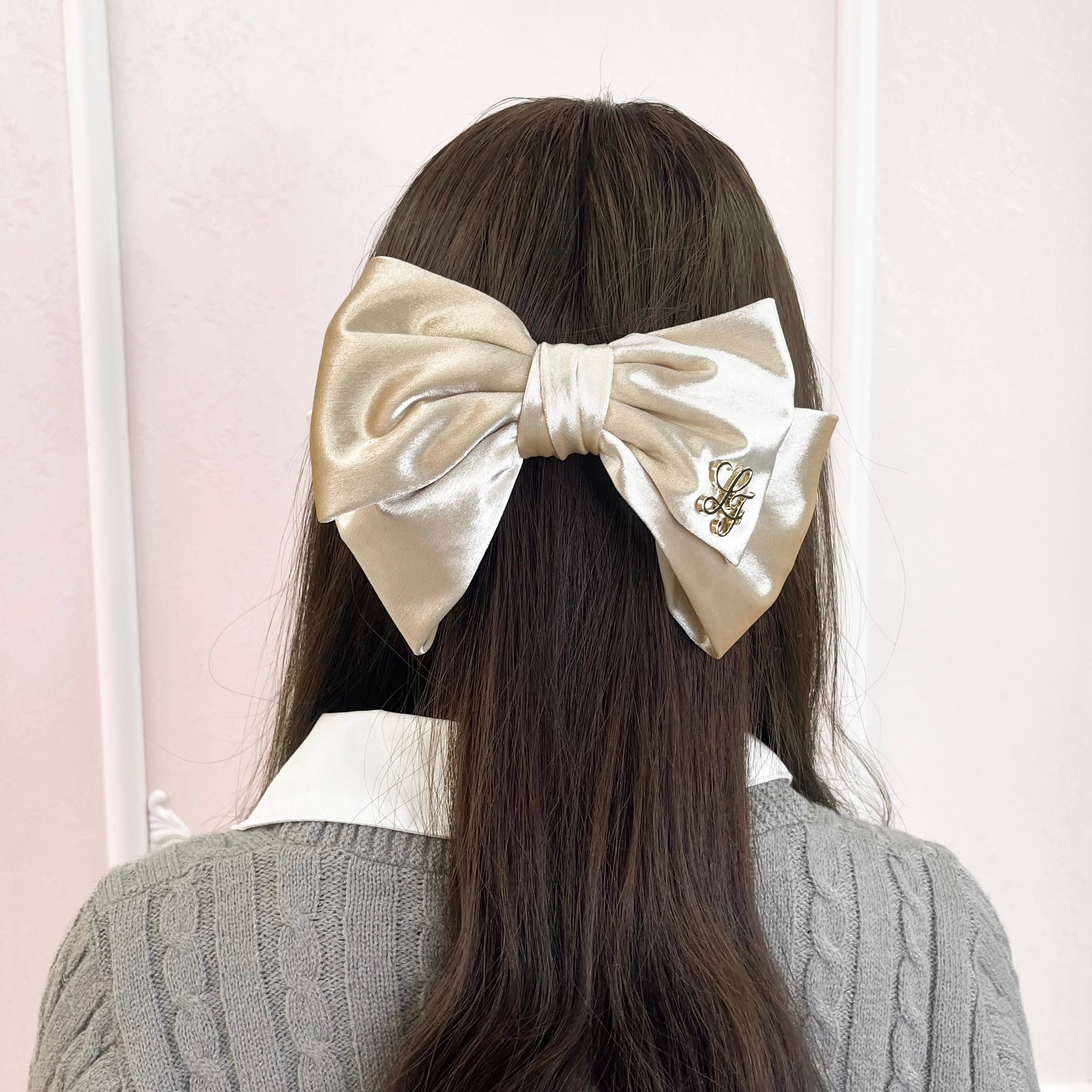 《LAFARY》ベロアリボンバレッタ