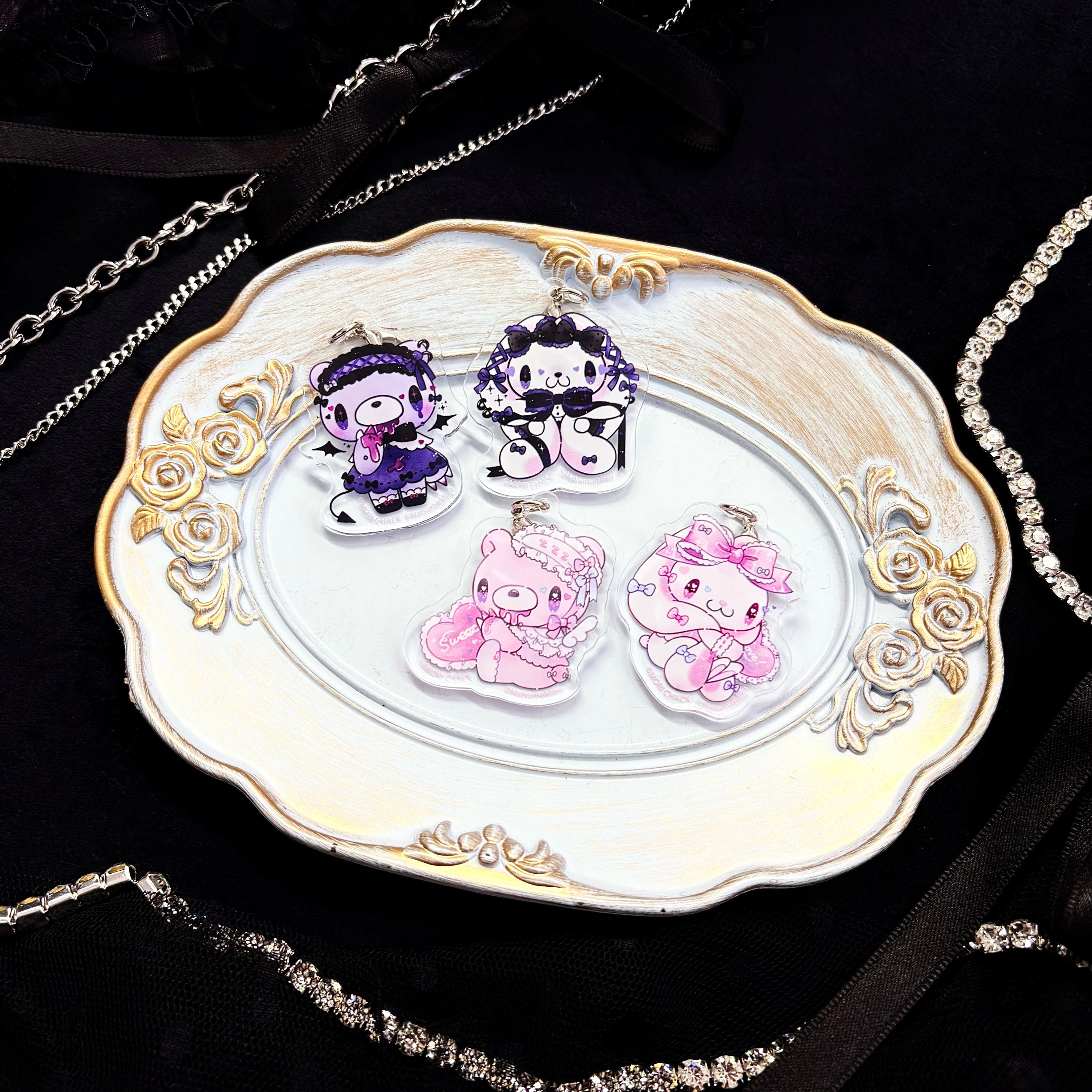 《グル〜ミ〜&汎用うさぎ×LAFARY》ペアアクリルチャーム