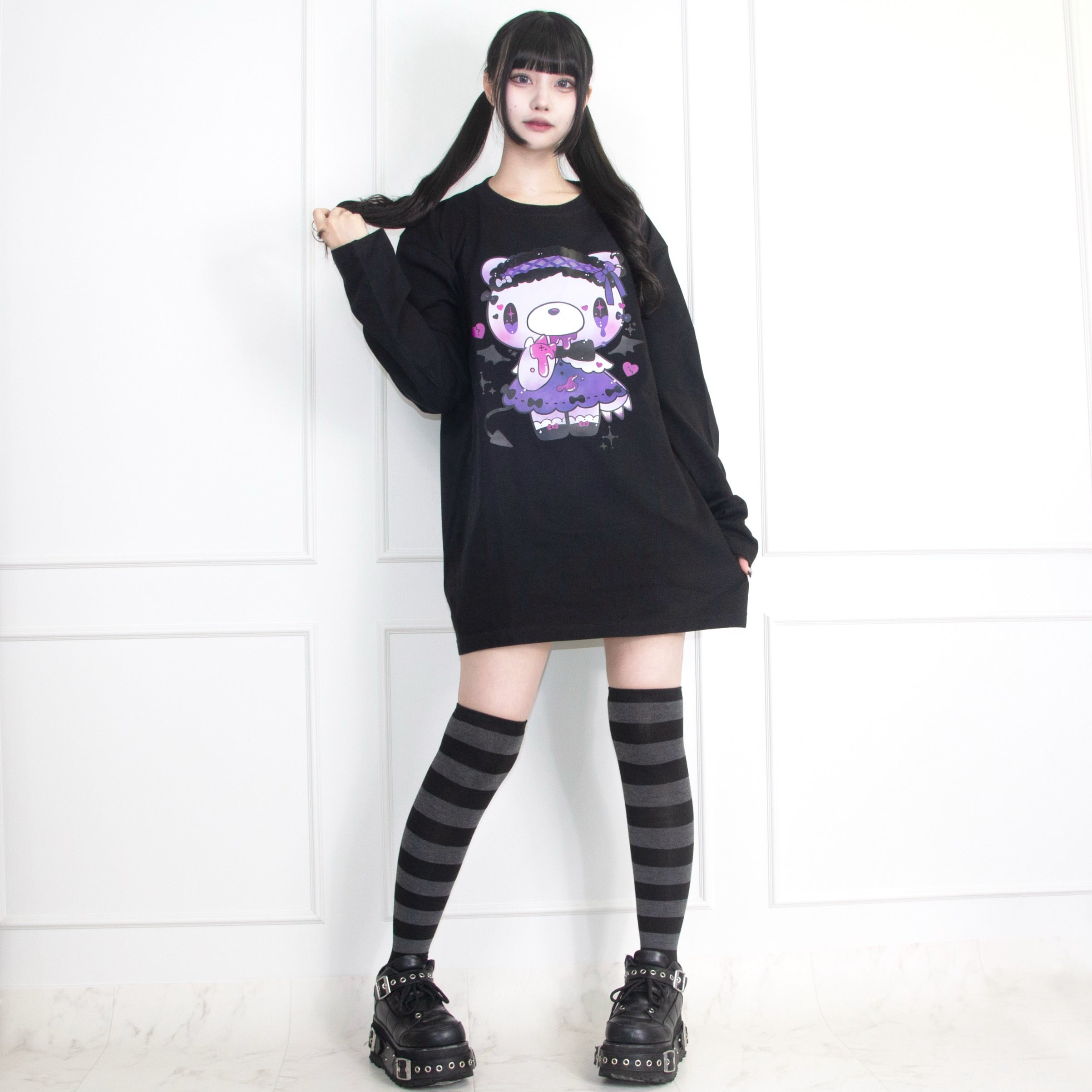 《グル〜ミ〜&汎用うさぎ×LAFARY》ロングスリーブTシャツ
