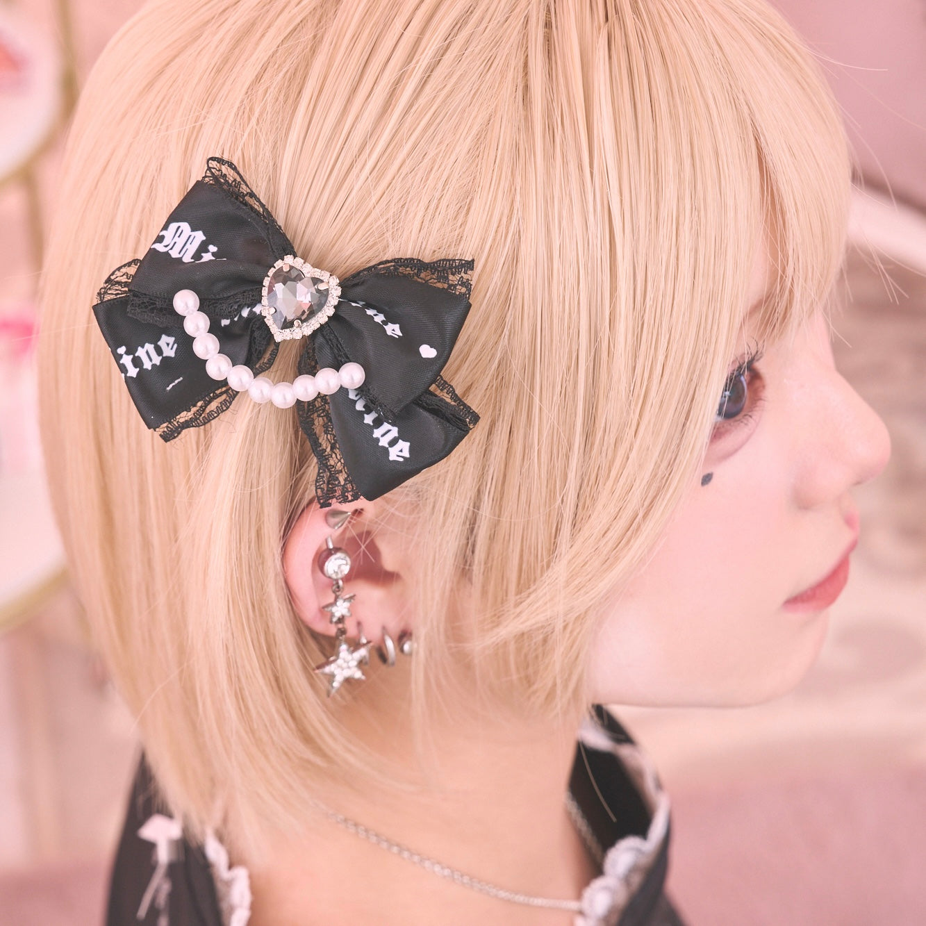 《mine》ロゴリボンクリップ