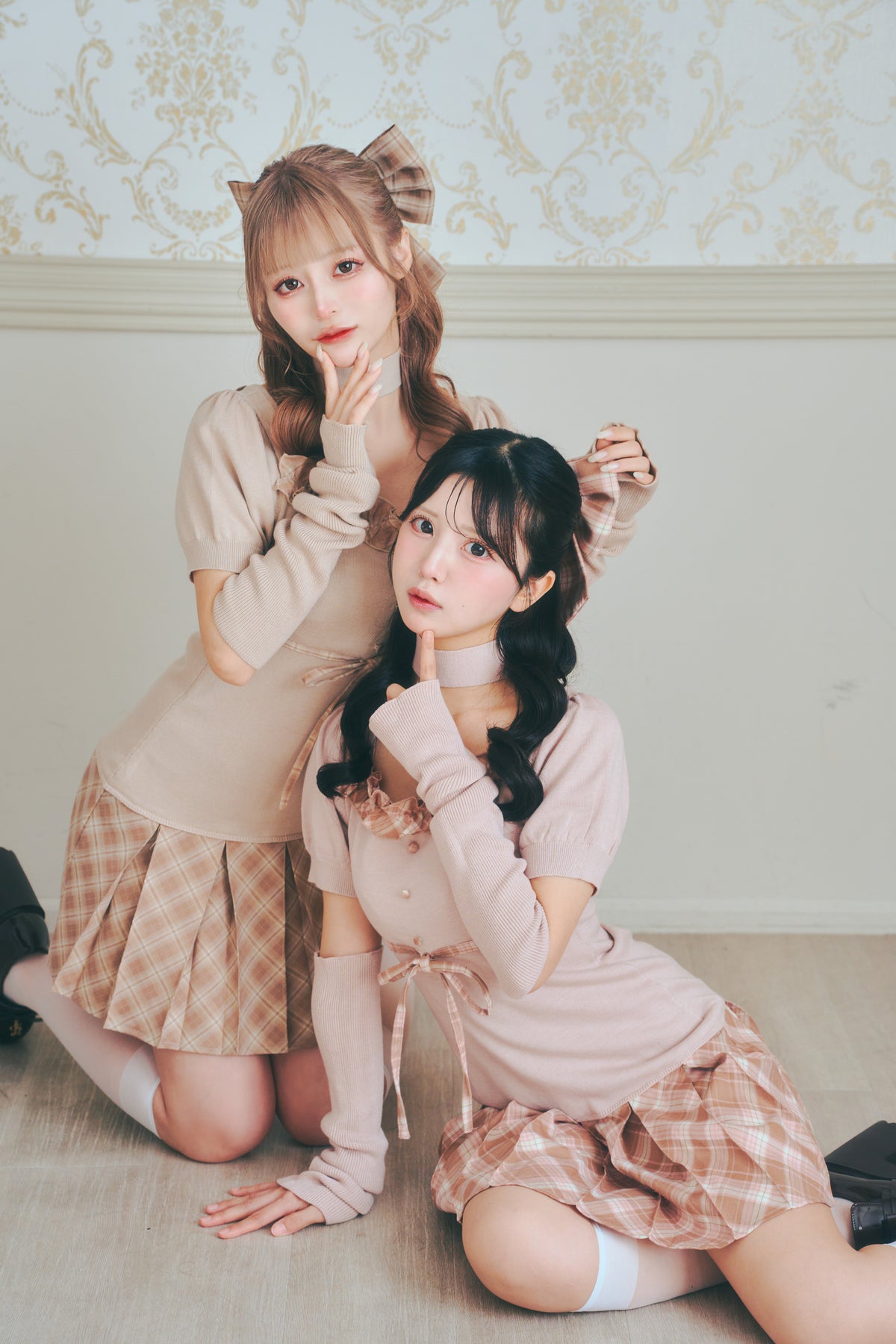ベージュ:156cm/ピンク:154cm