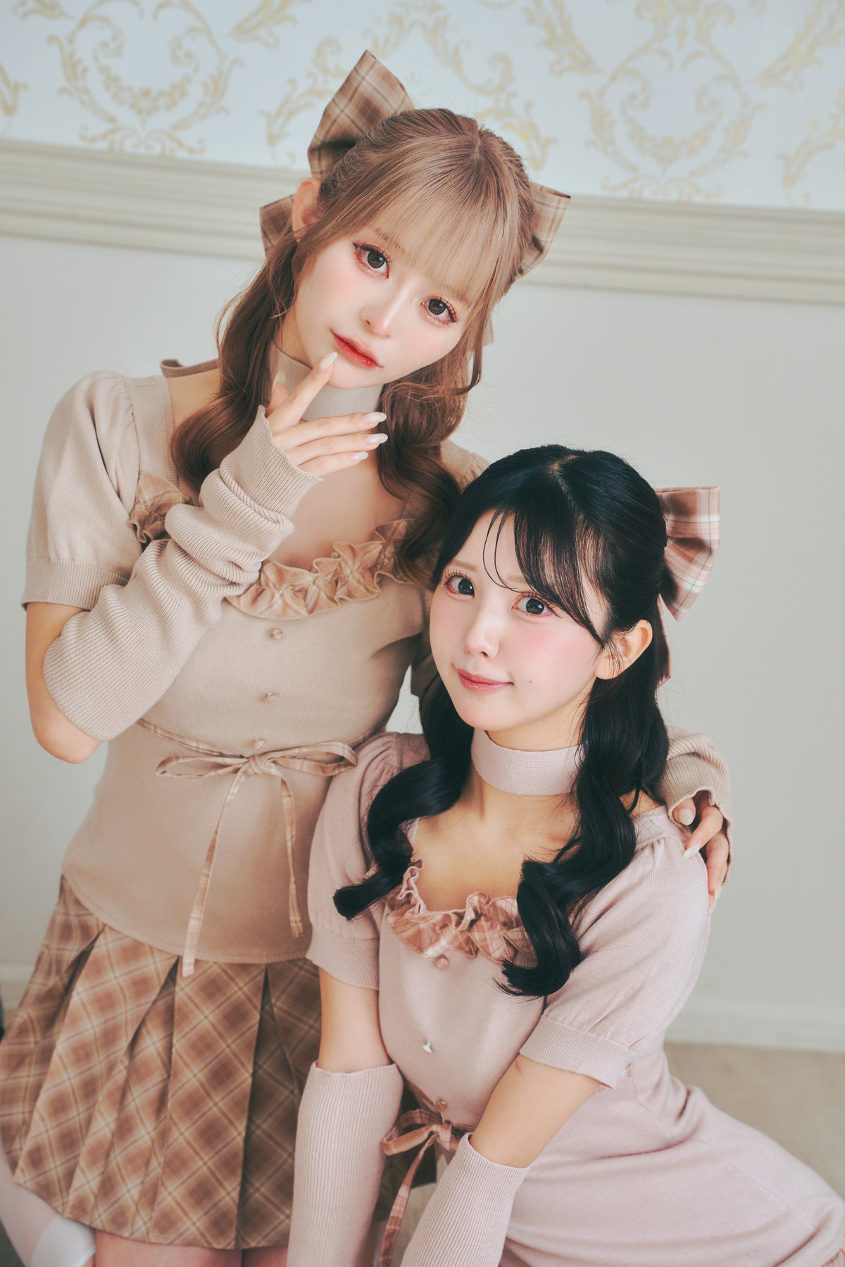ベージュ:156cm/ピンク:154cm