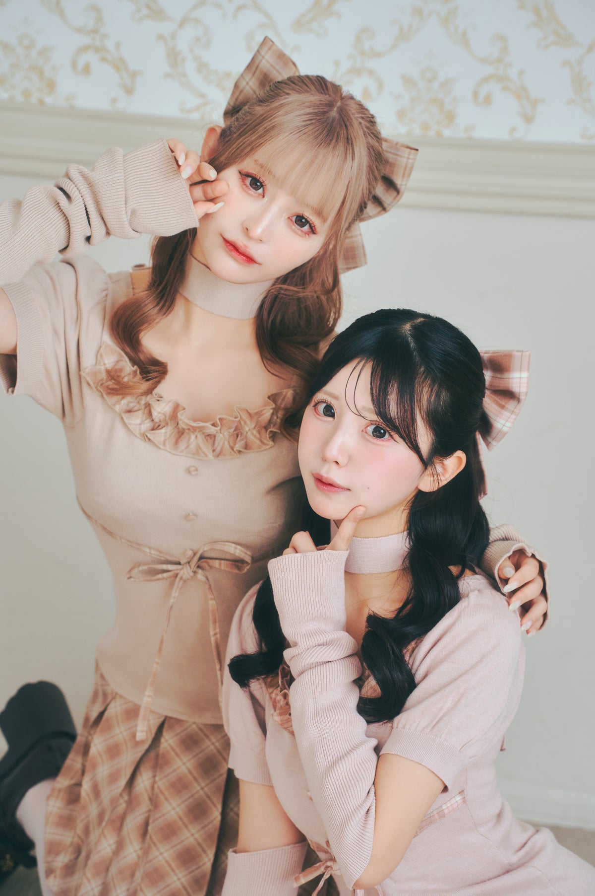 ベージュ:156cm/ピンク:154cm
