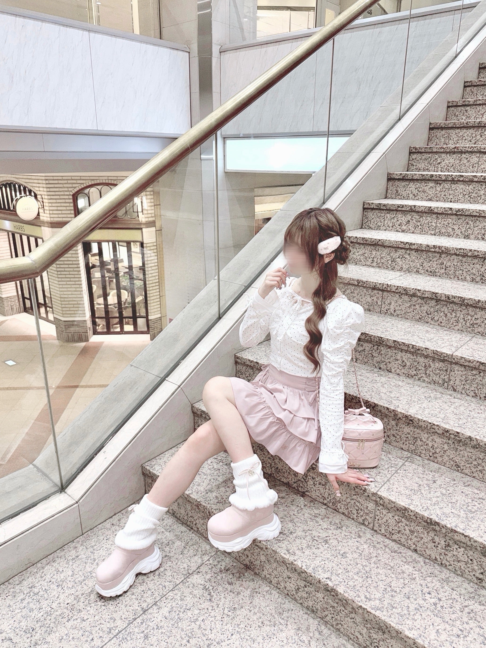 《LAFARY closet》スピンドルティアードスカパン
