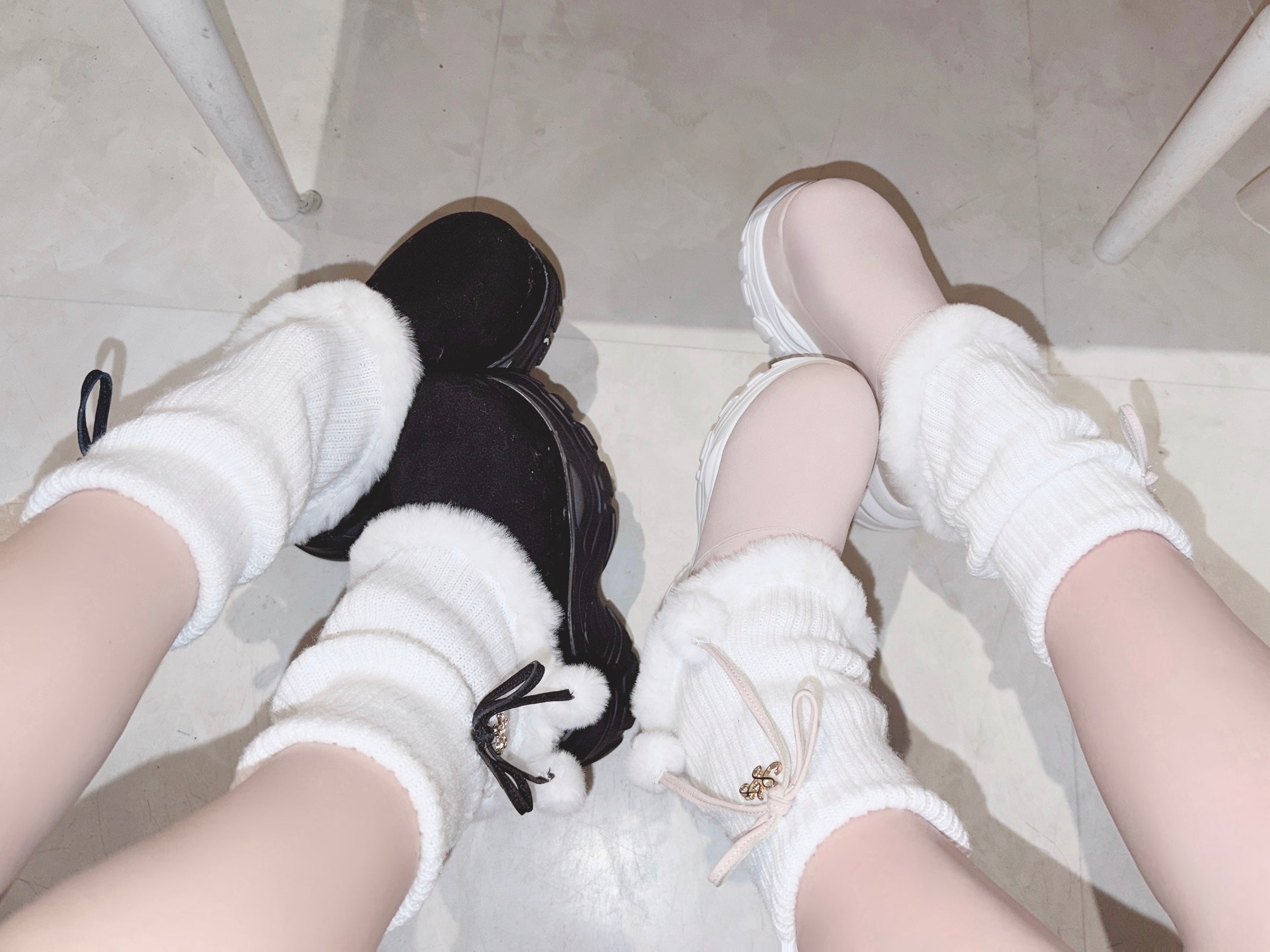 《LAFARY closet》ルーズニット厚底ブーツ