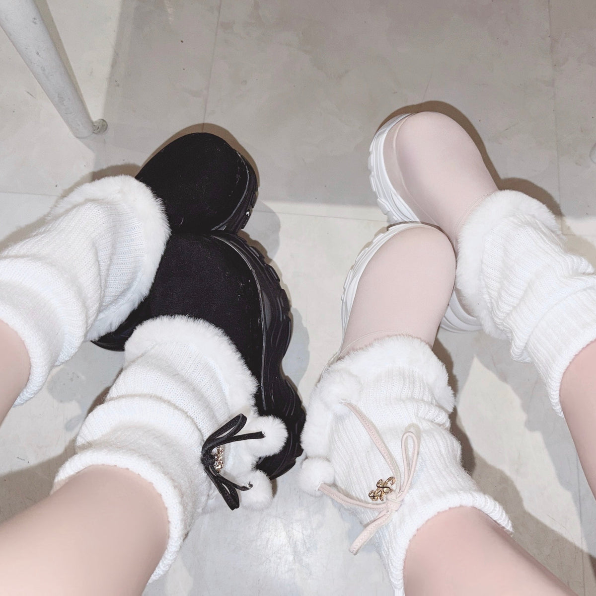 《LAFARY closet》ルーズニット厚底ブーツ