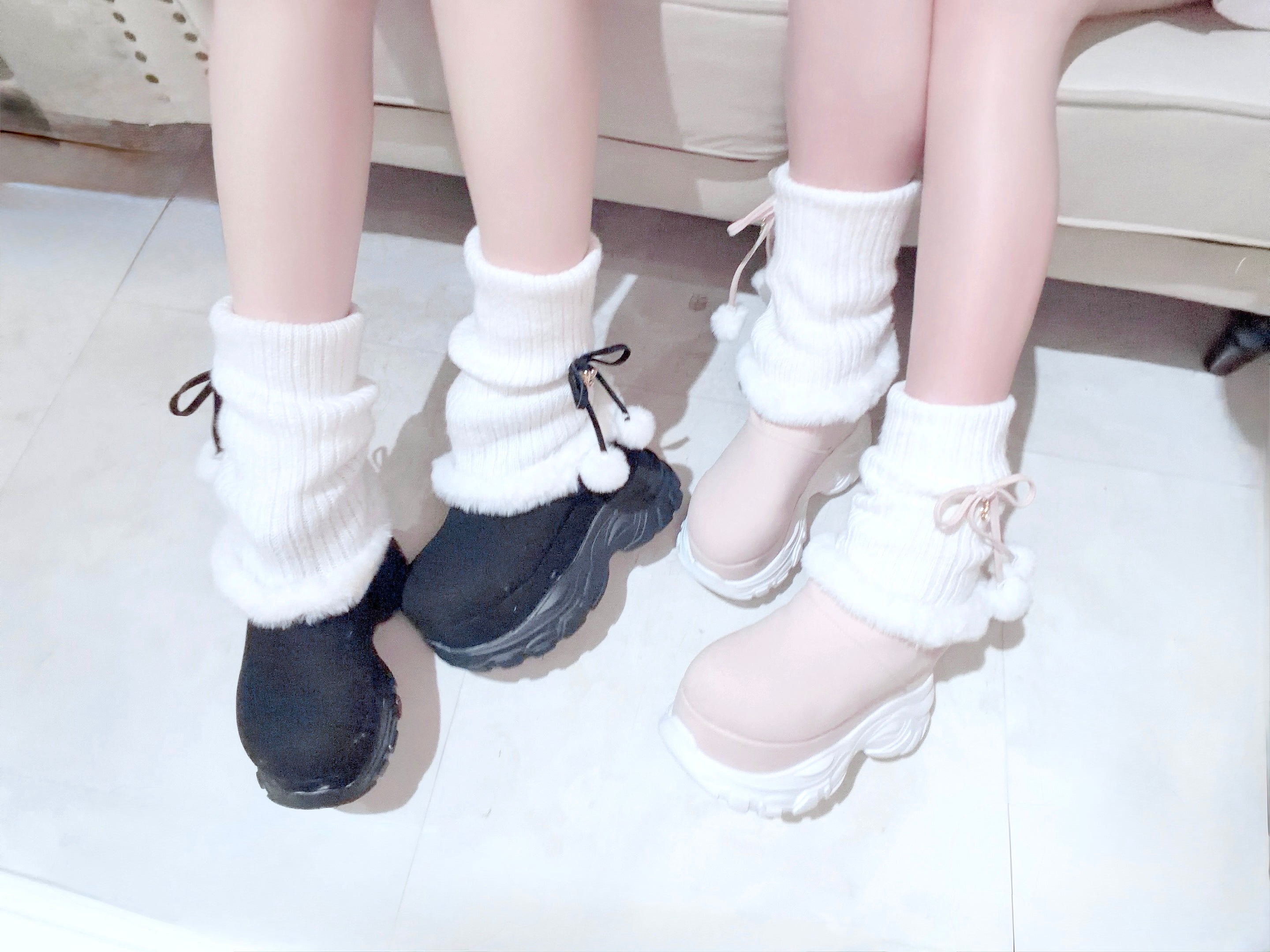 《LAFARY closet》ルーズニット厚底ブーツ