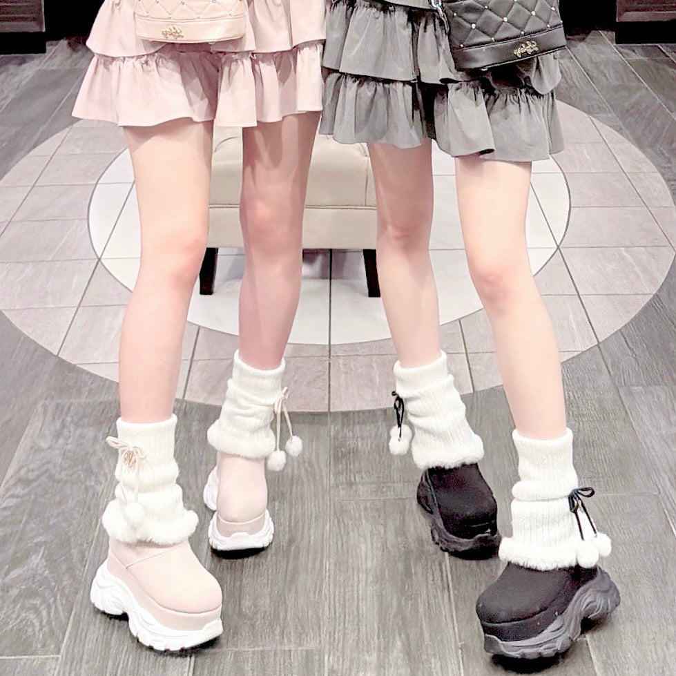 《LAFARY closet》ルーズニット厚底ブーツ