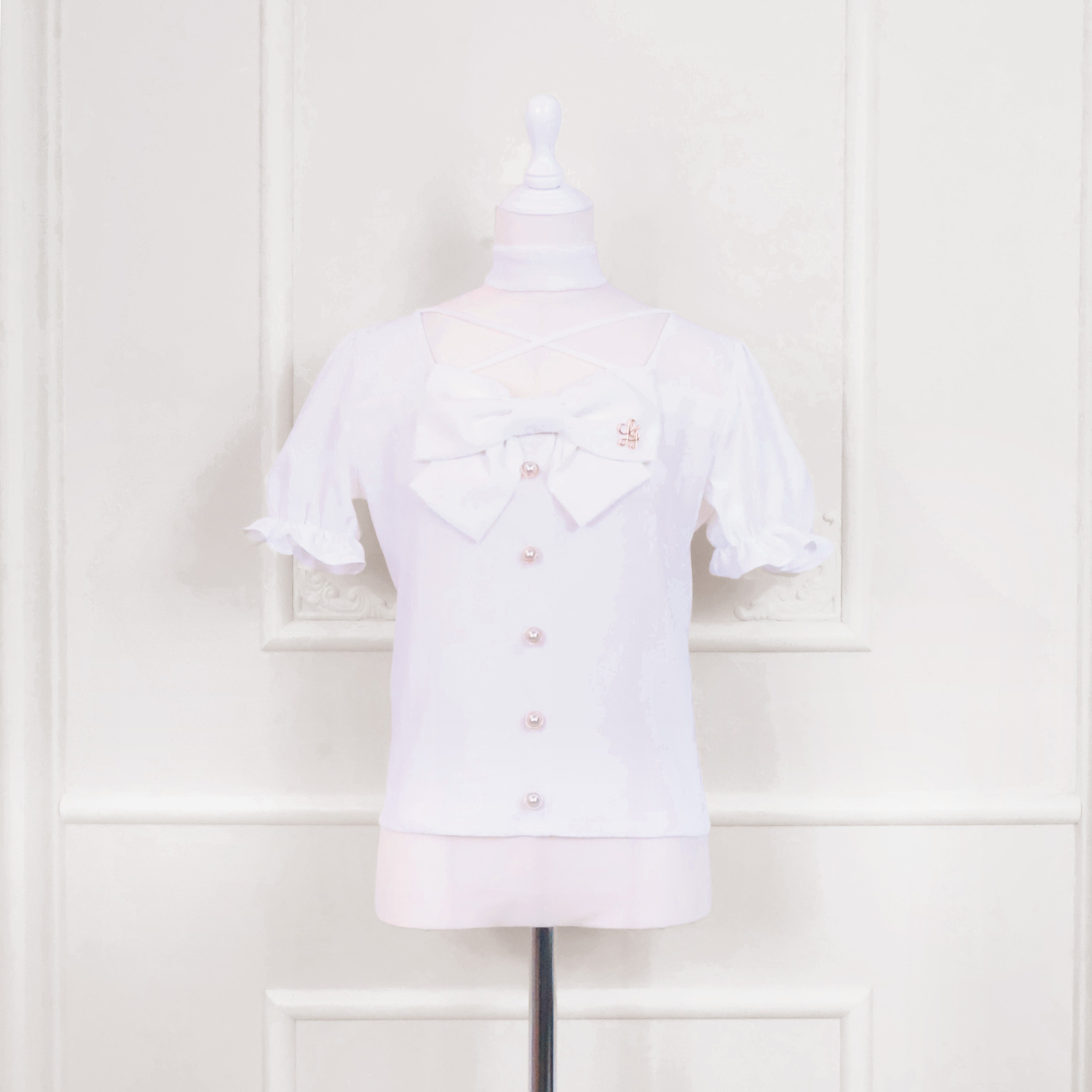 《LAFARY closet》リボンリブトップス