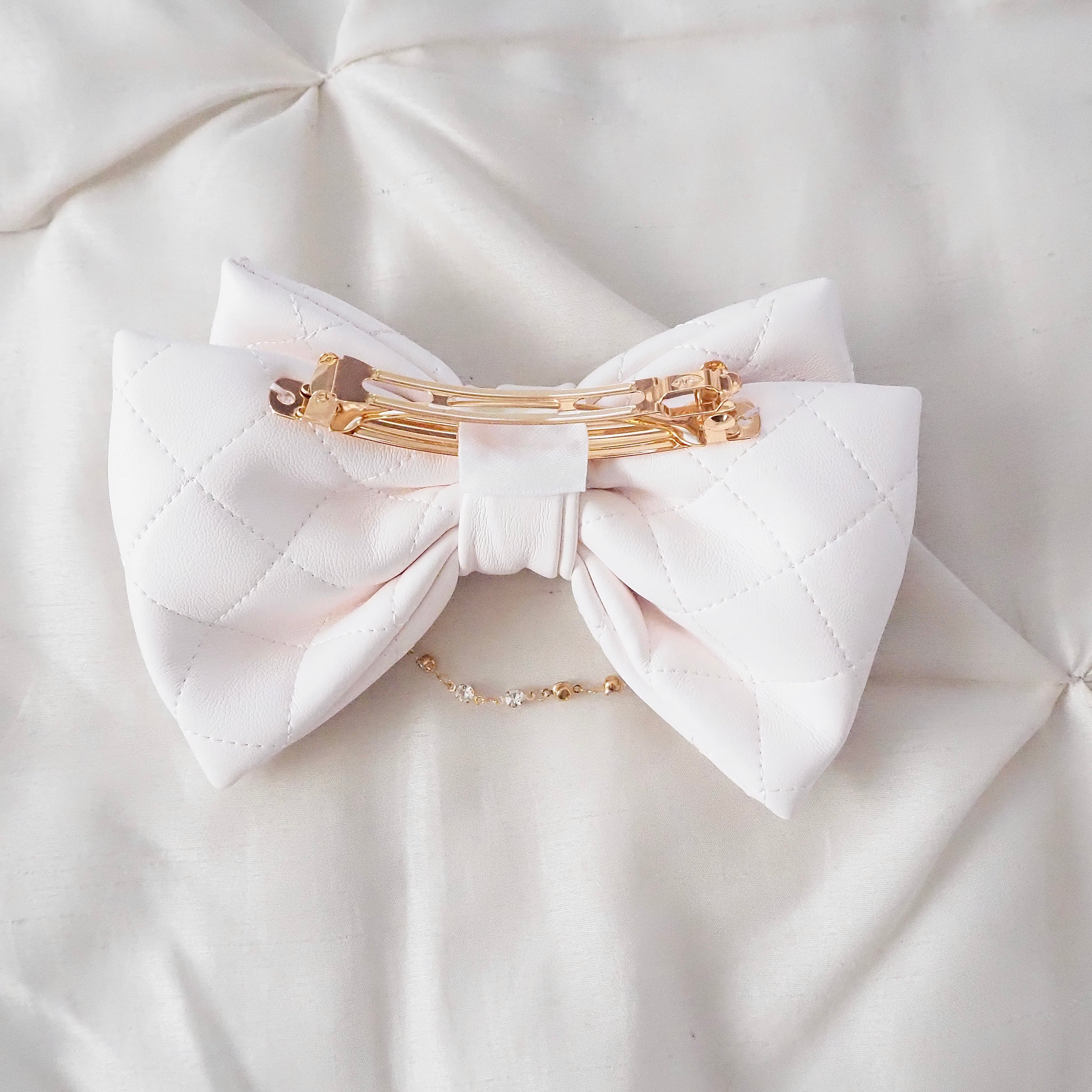 《LAFARY》キルティングリボンバレッタ