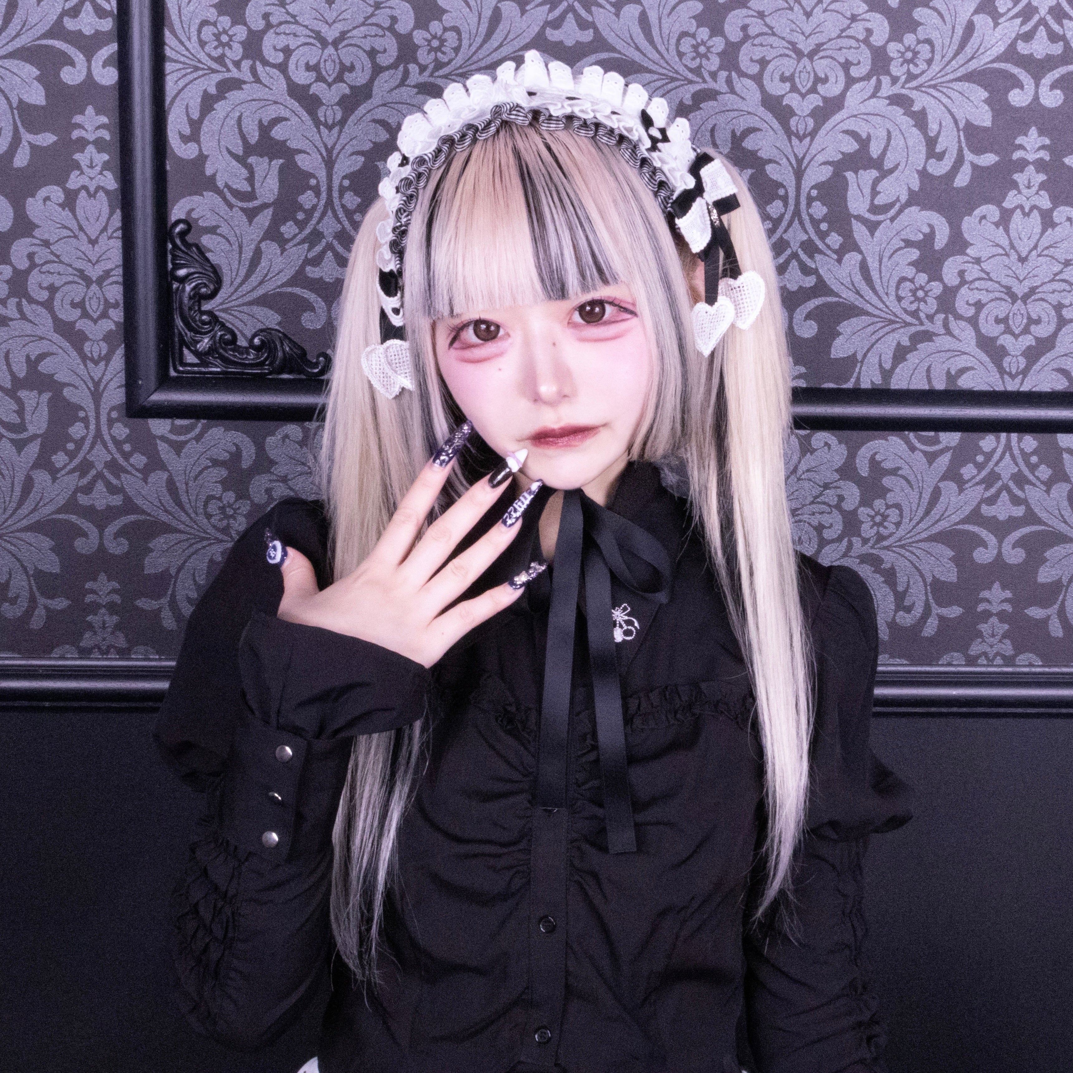 《mine》ギンガムチェックヘッドドレス