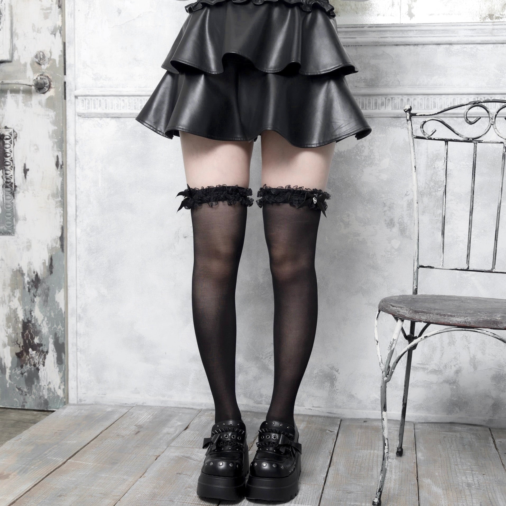 《mine》フリルシースルー ソックス