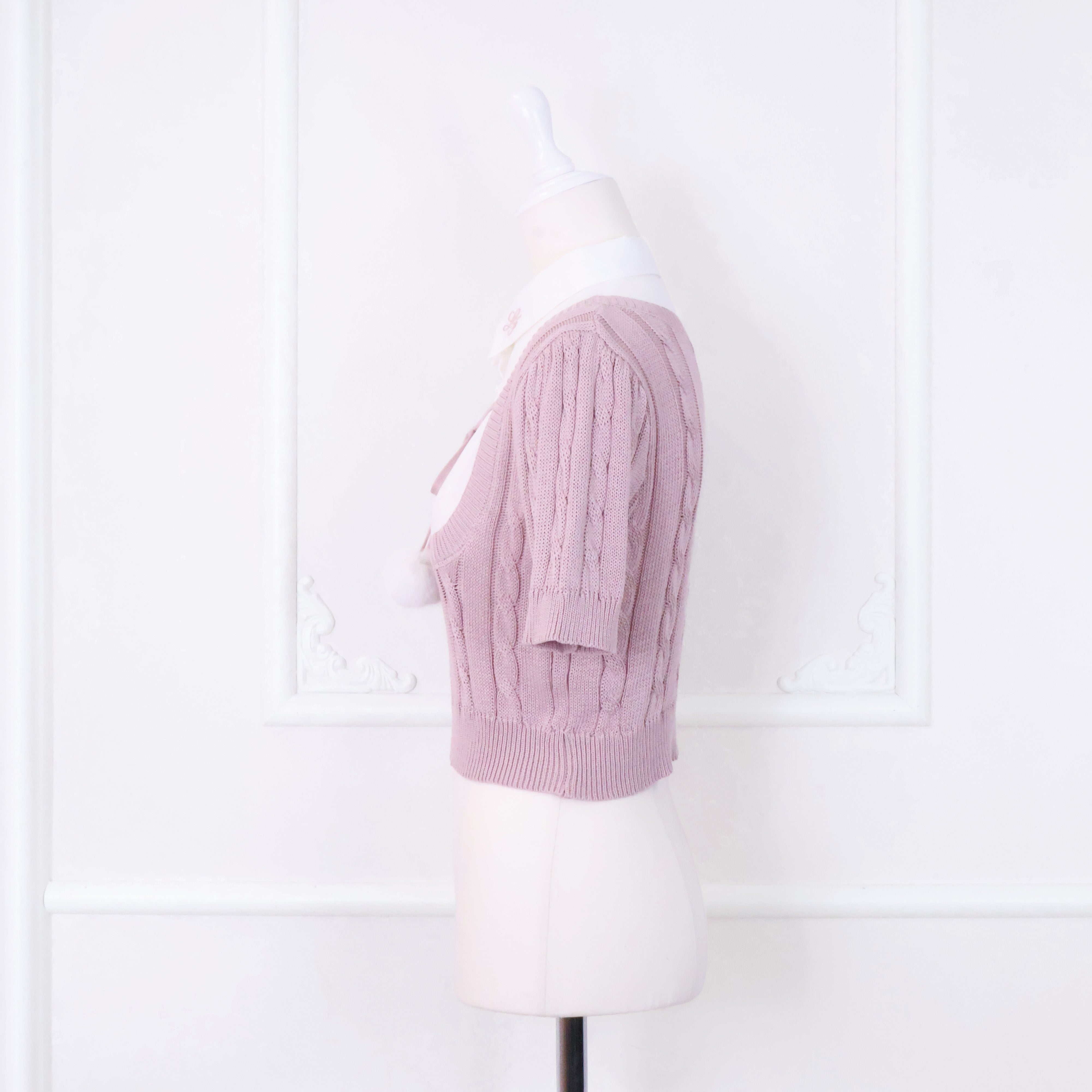 《LAFARY closet》シャツレイヤードニット