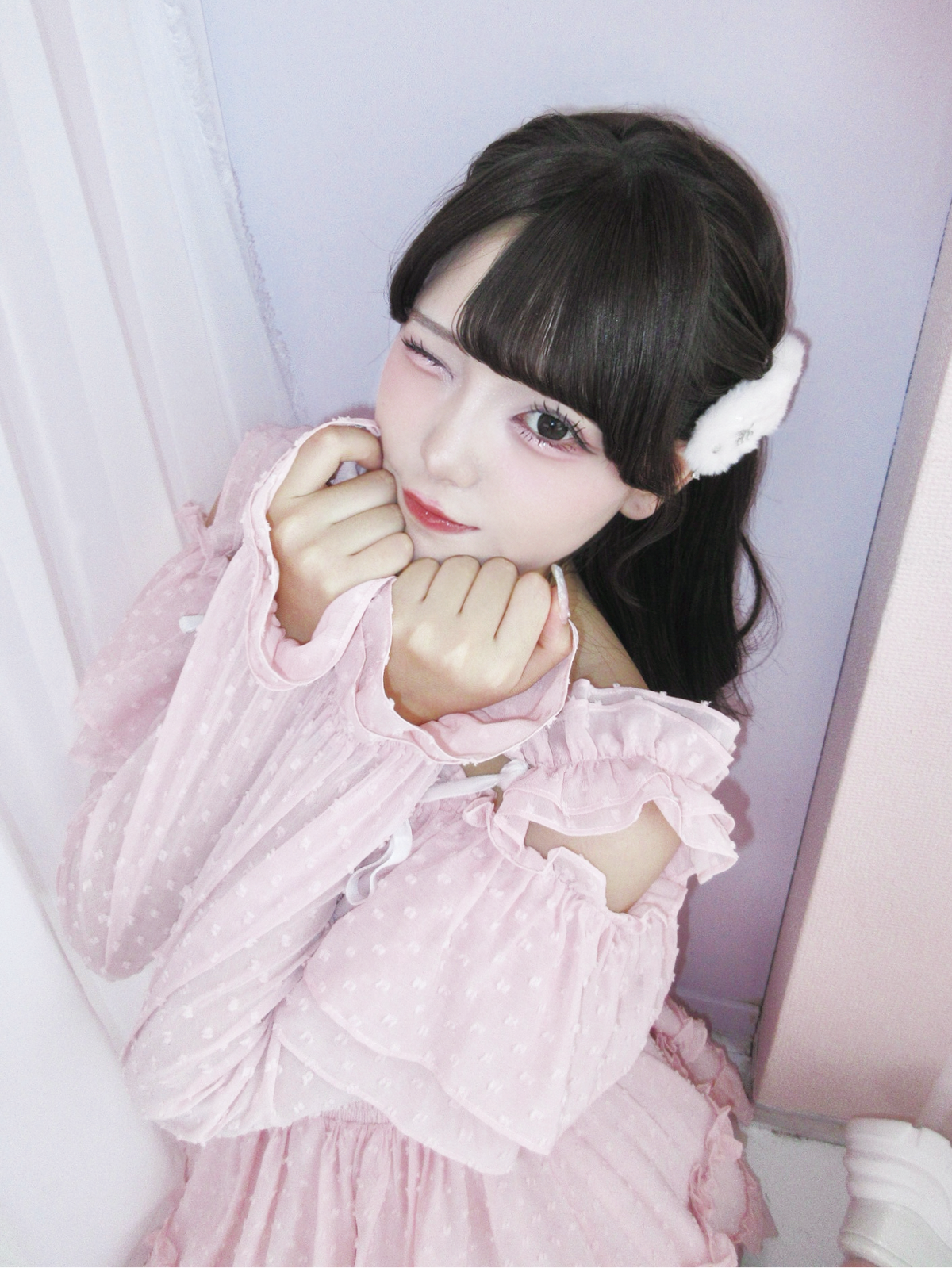 《LAFARY closet》フリルオフショルワンピ