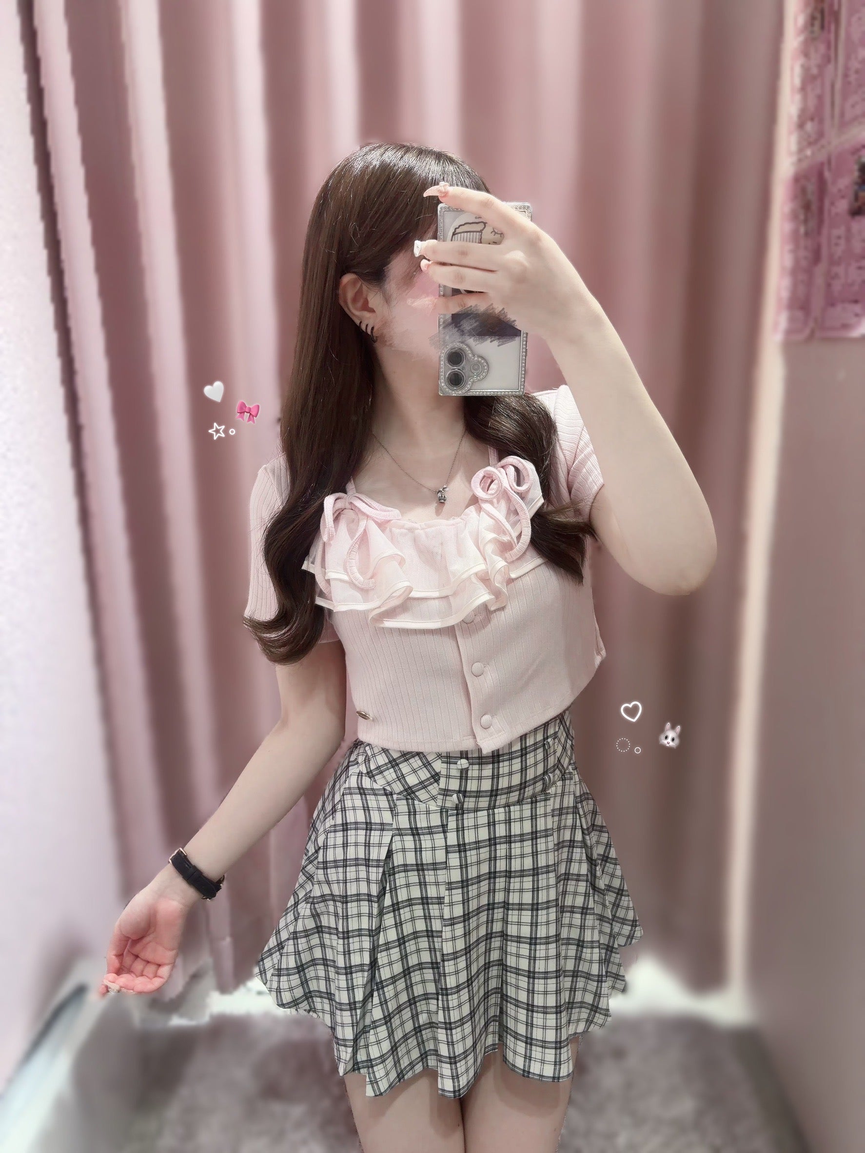 《LAFARY closet》チュールフリルリブトップス
