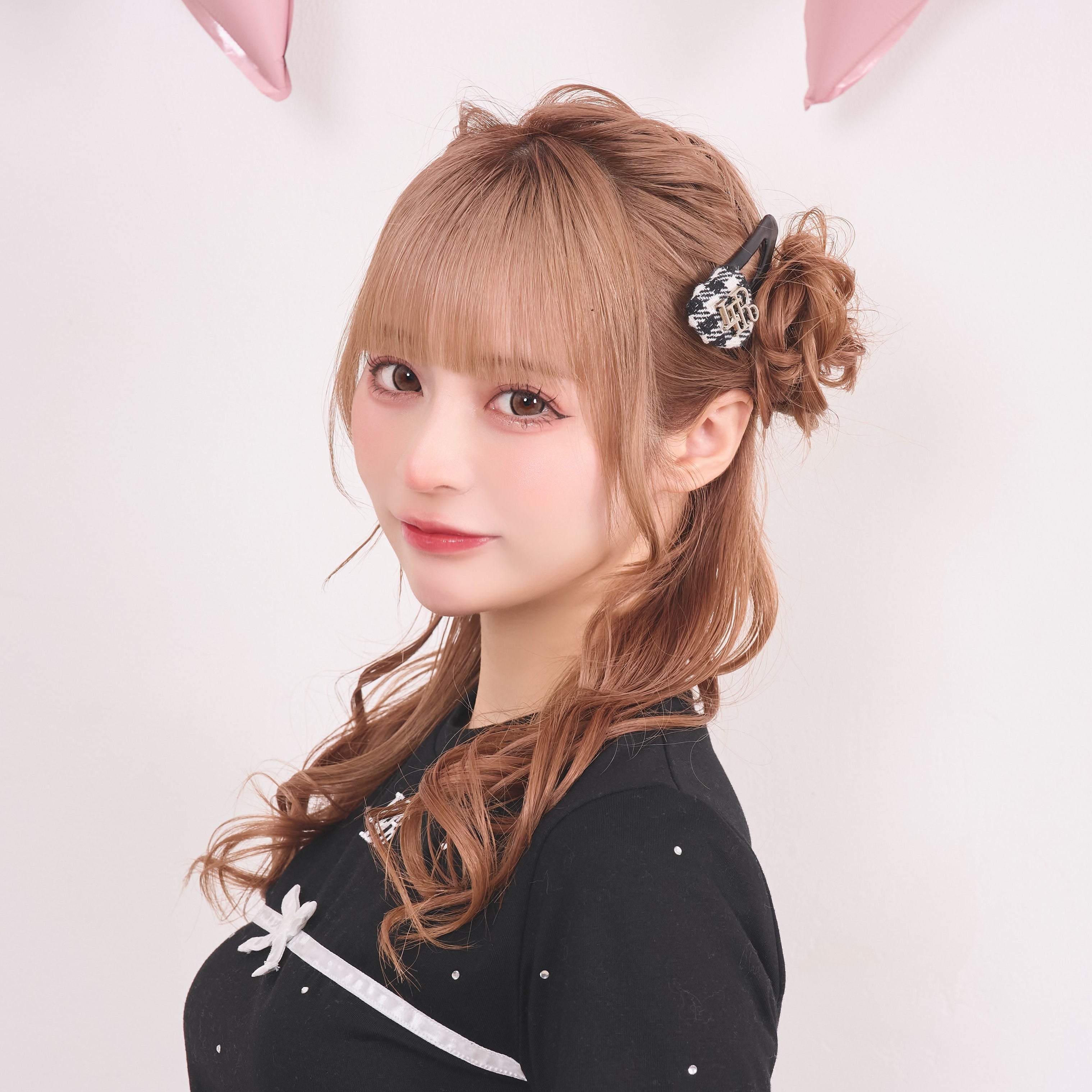 《LAFARY closet》ギンガムハートヘアピン