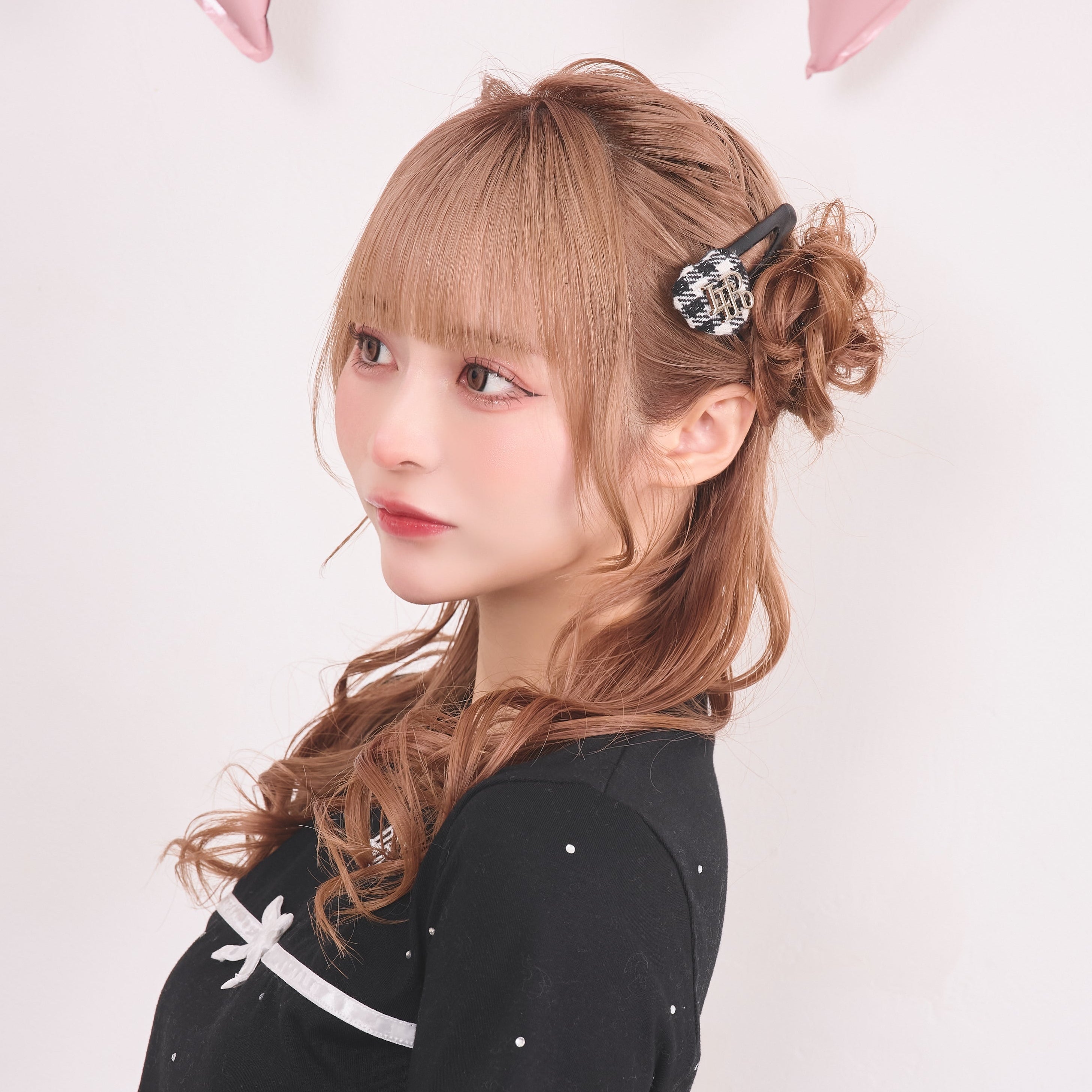 《LAFARY closet》ギンガムハートヘアピン