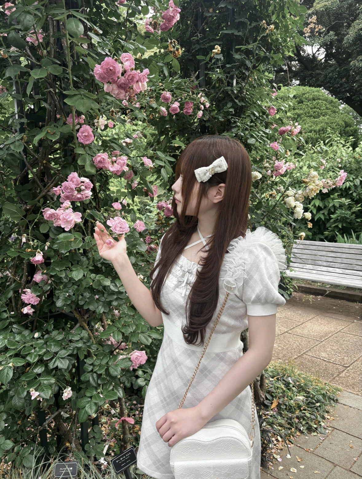 《LAFARY closet》レイヤードチェックニットワンピ