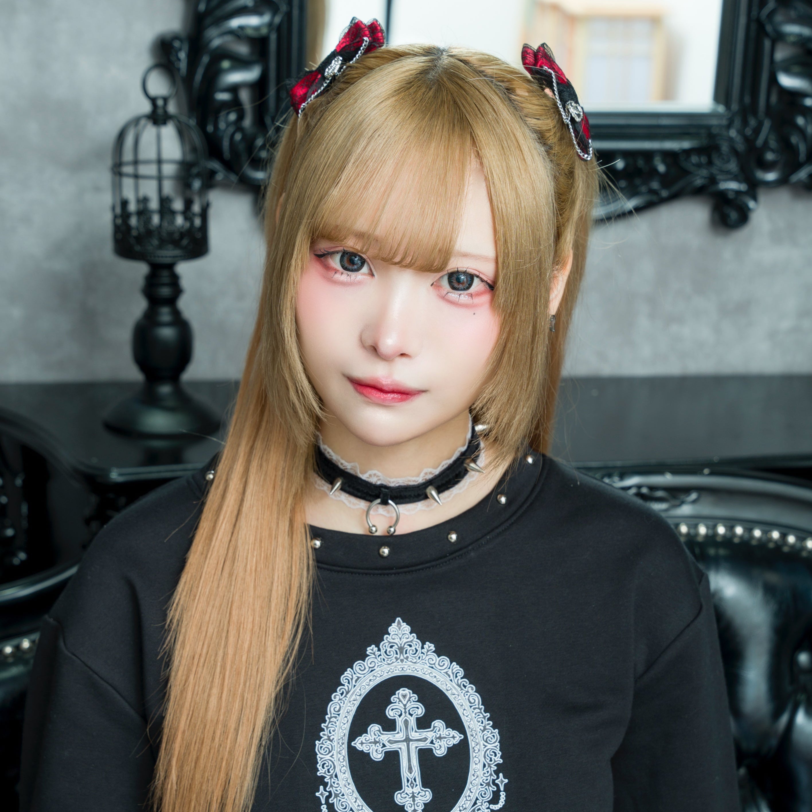 《mine》レースゴシックリボン