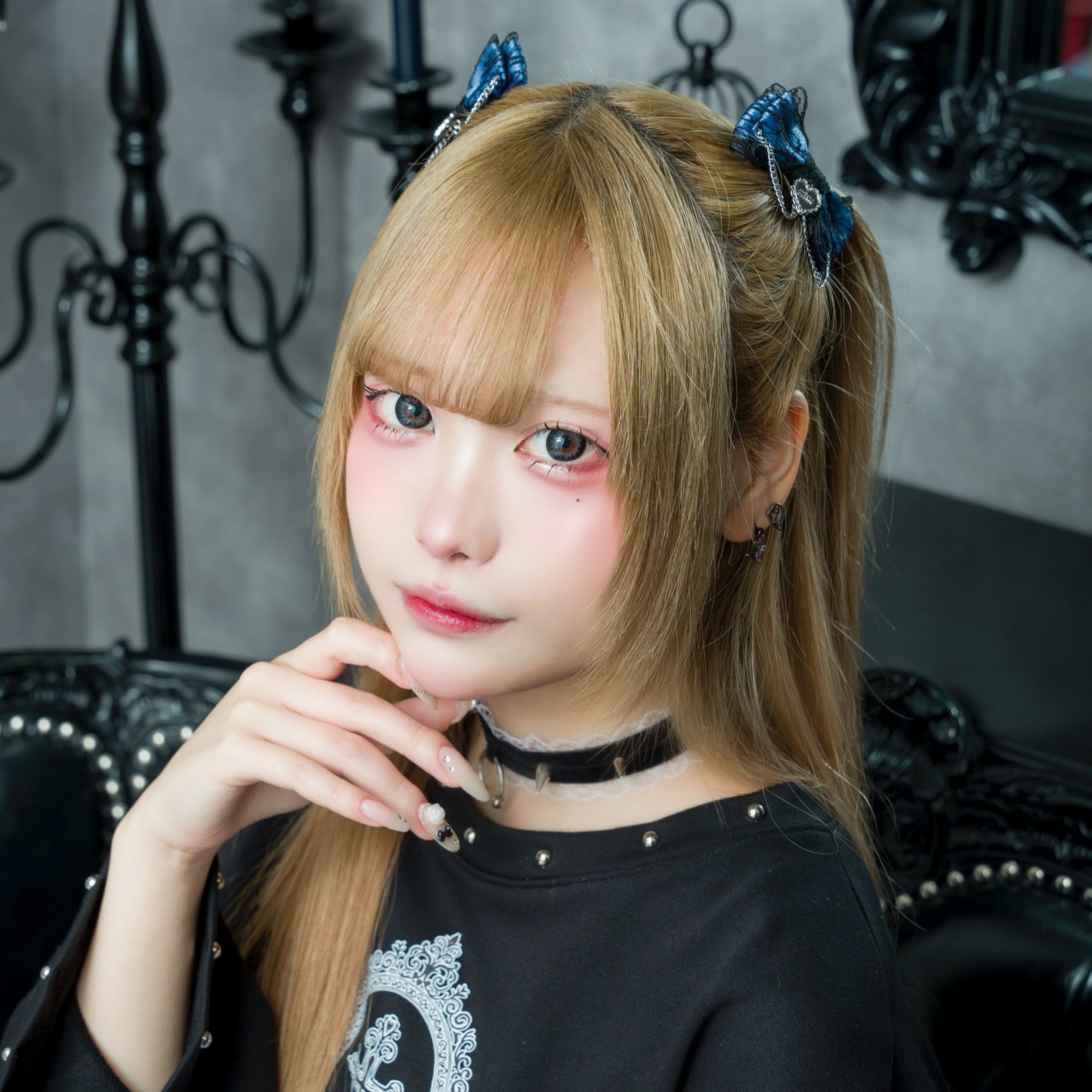 《mine》レースゴシックリボン