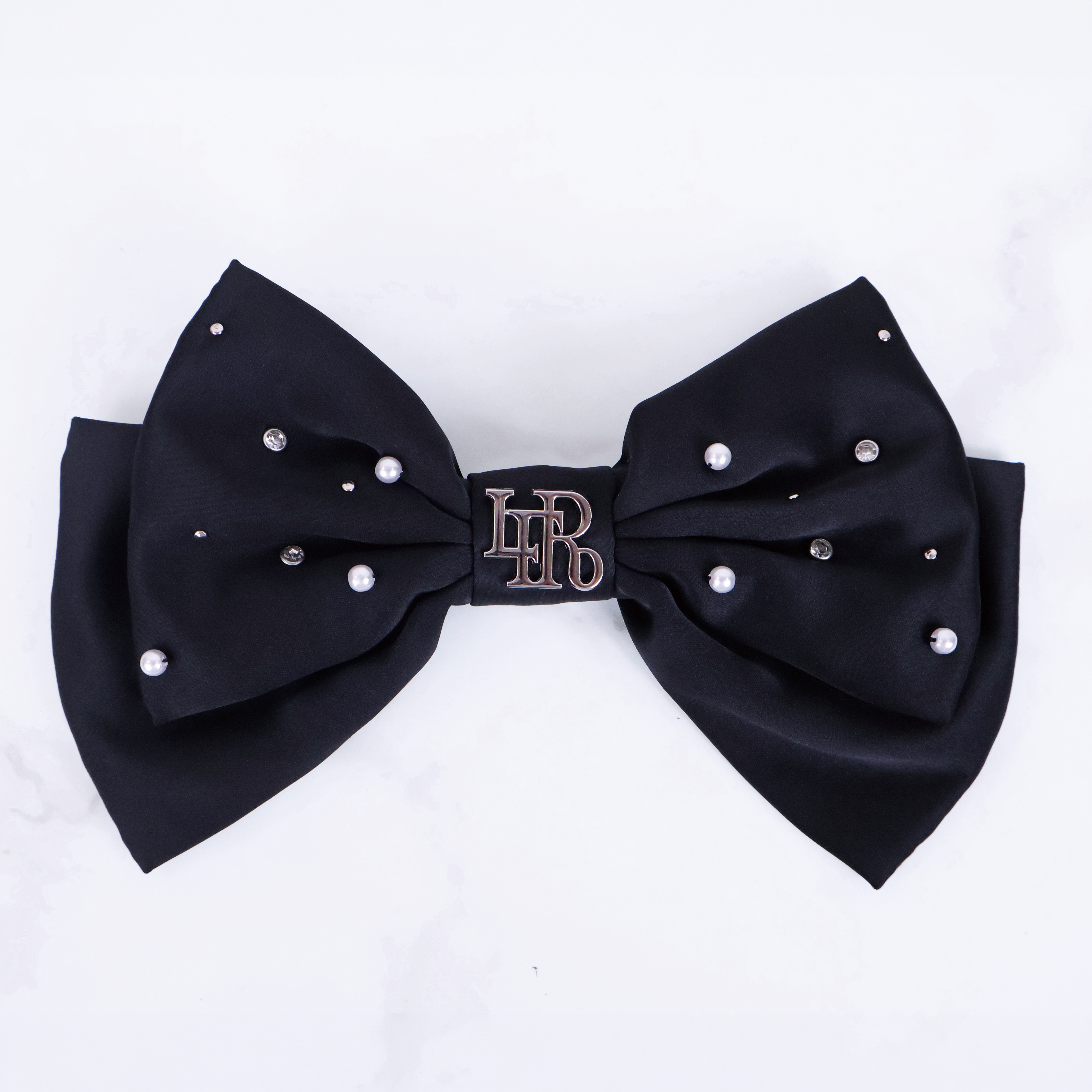 《LAFARY closet》ビジューサテンリボンバレッタ