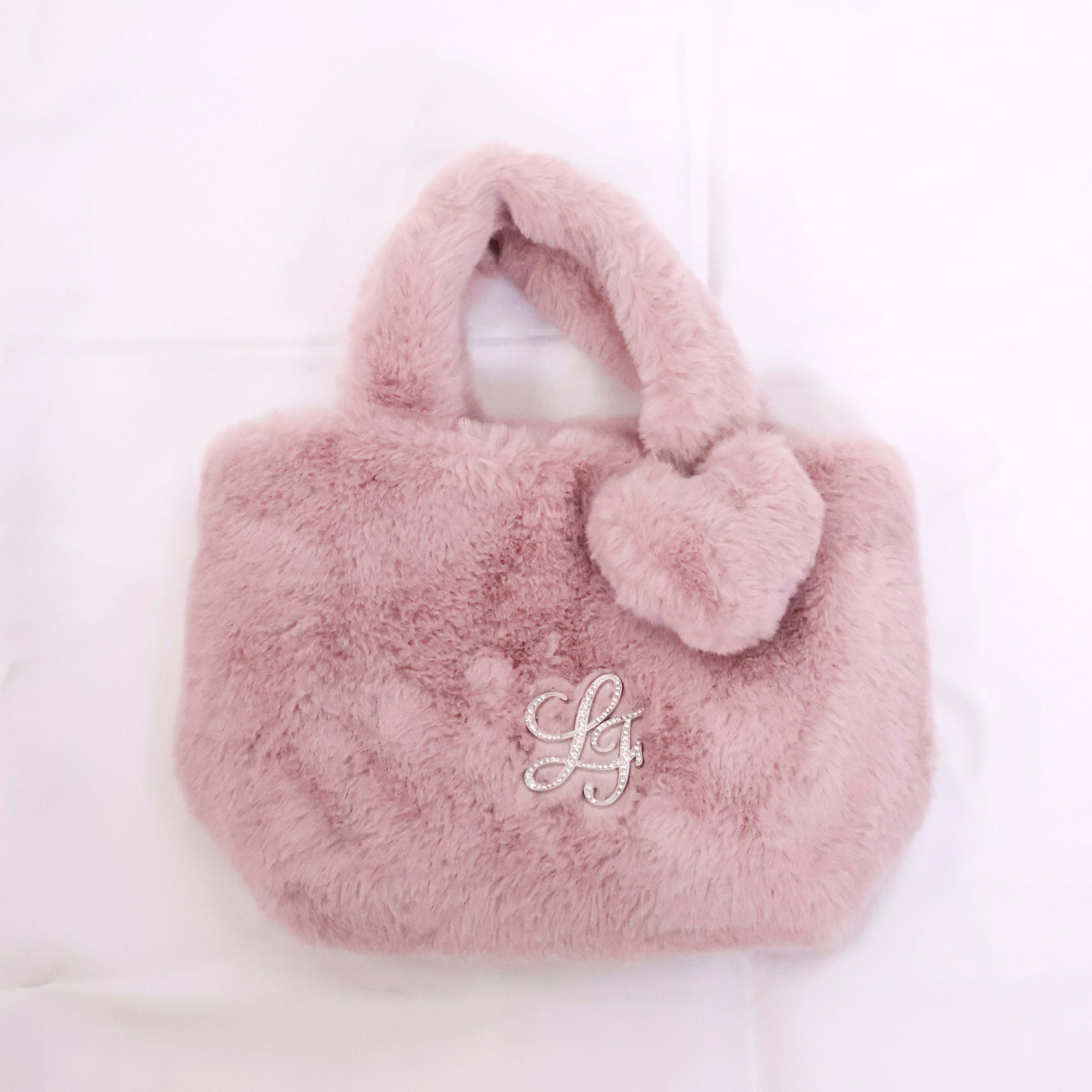 《LAFARY》ブローチ付きファーバッグ