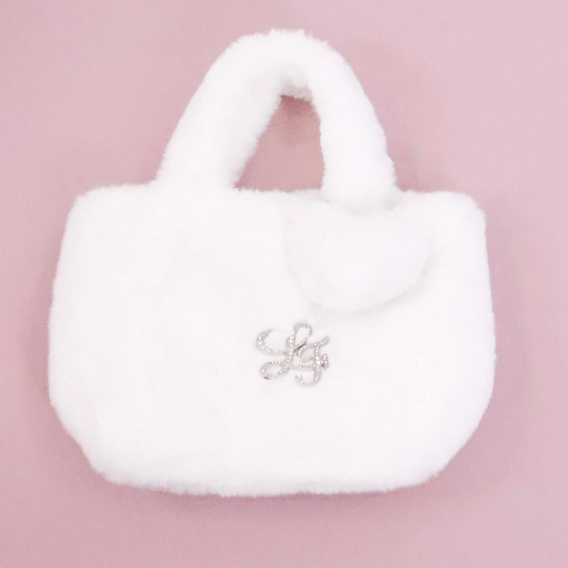 《LAFARY》ブローチ付きファーバッグ