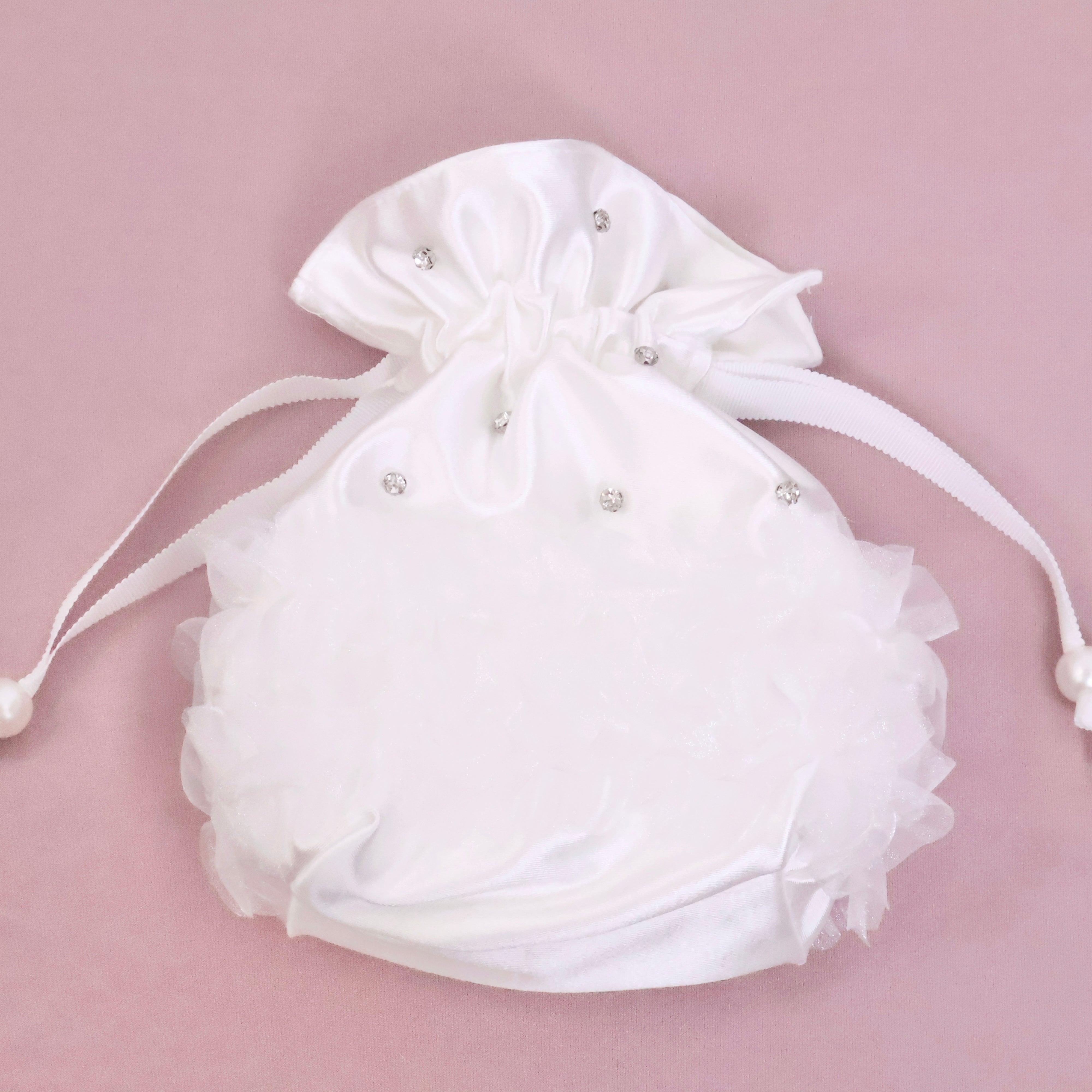 《LAFARY》サテンリボン巾着ポーチ