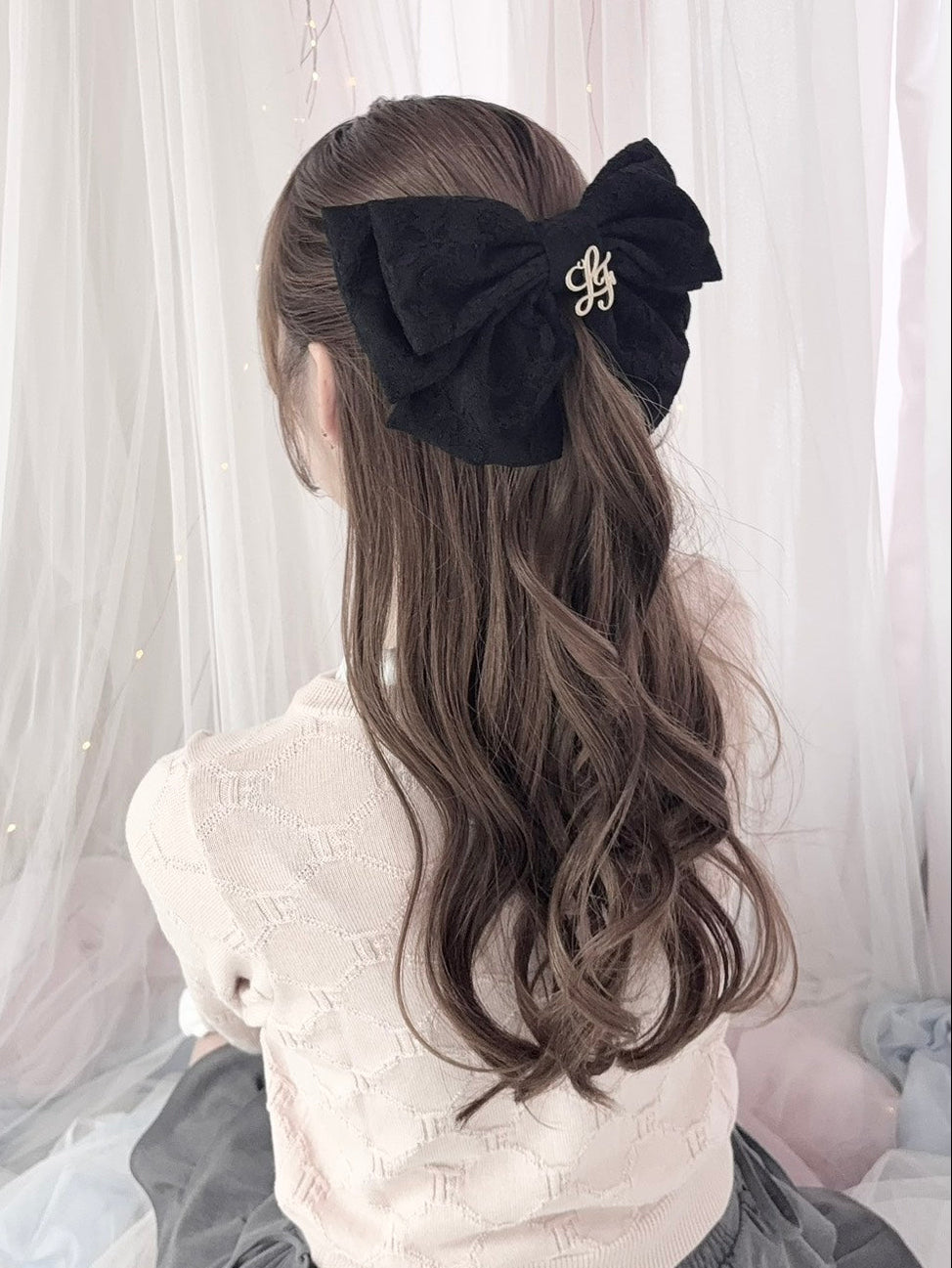 《LAFARY closet》レースリボンバレッタ