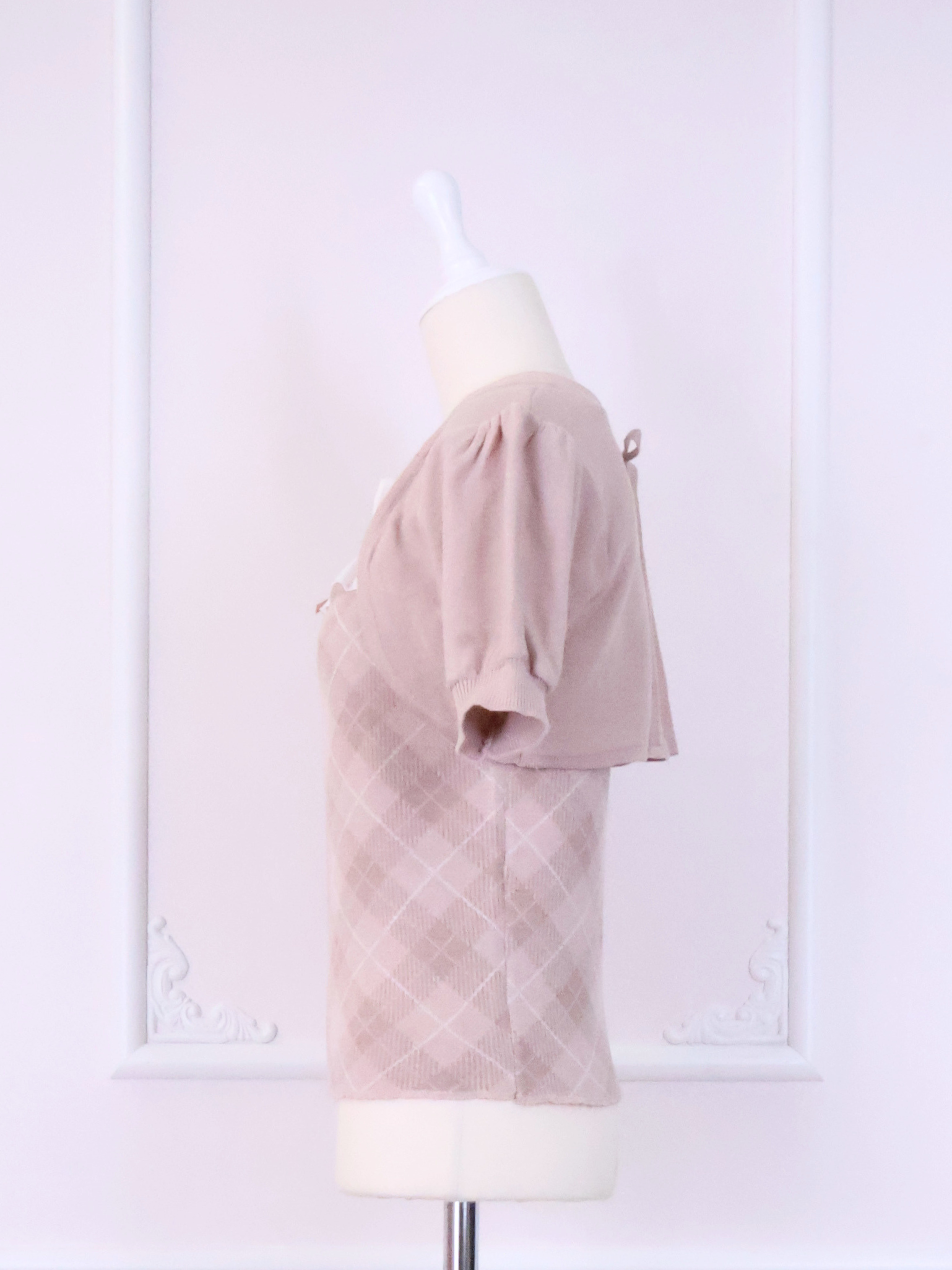 《LAFARY closet》チェックアンサンブルニットトップス