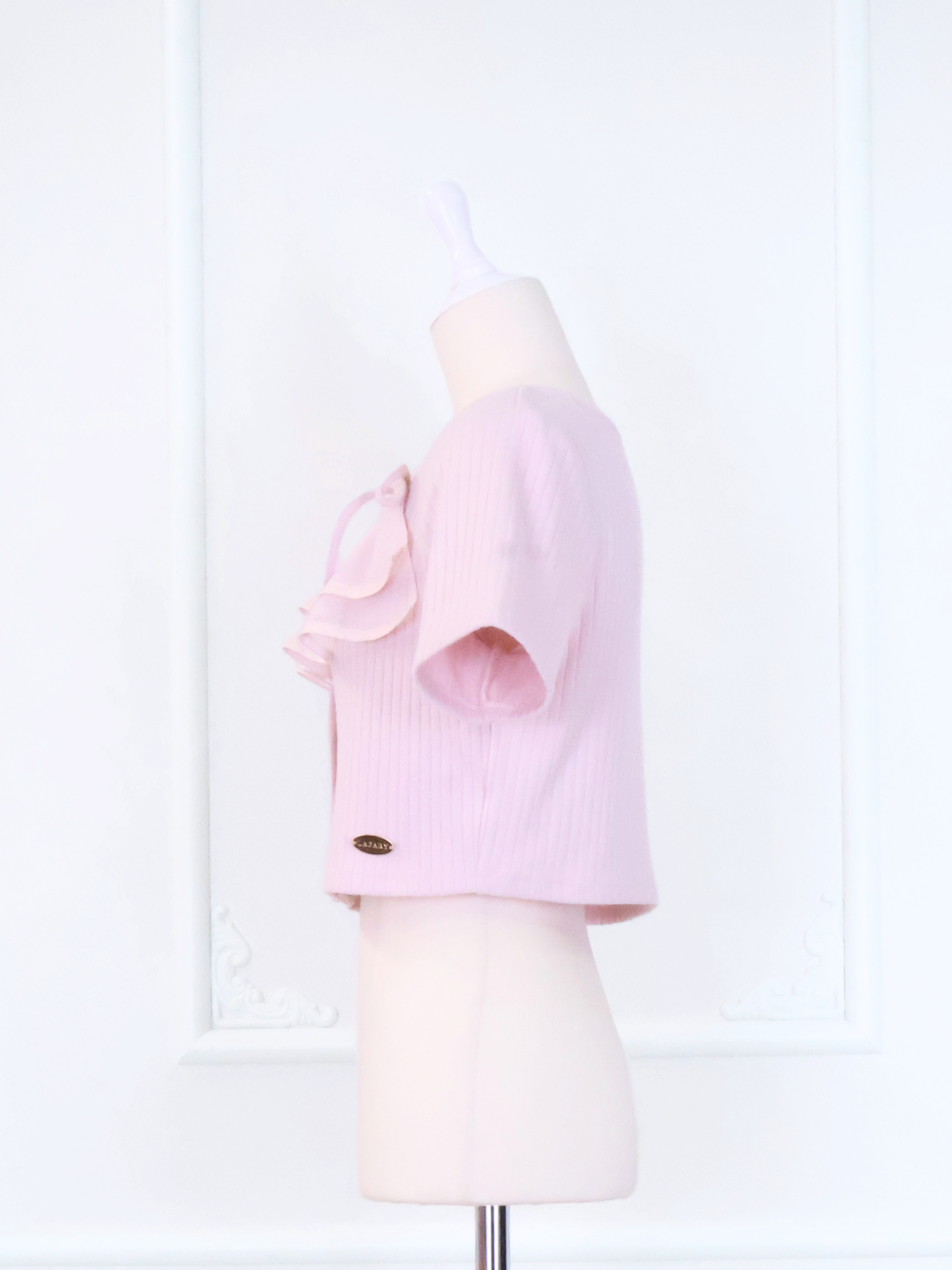《LAFARY closet》チュールフリルリブトップス
