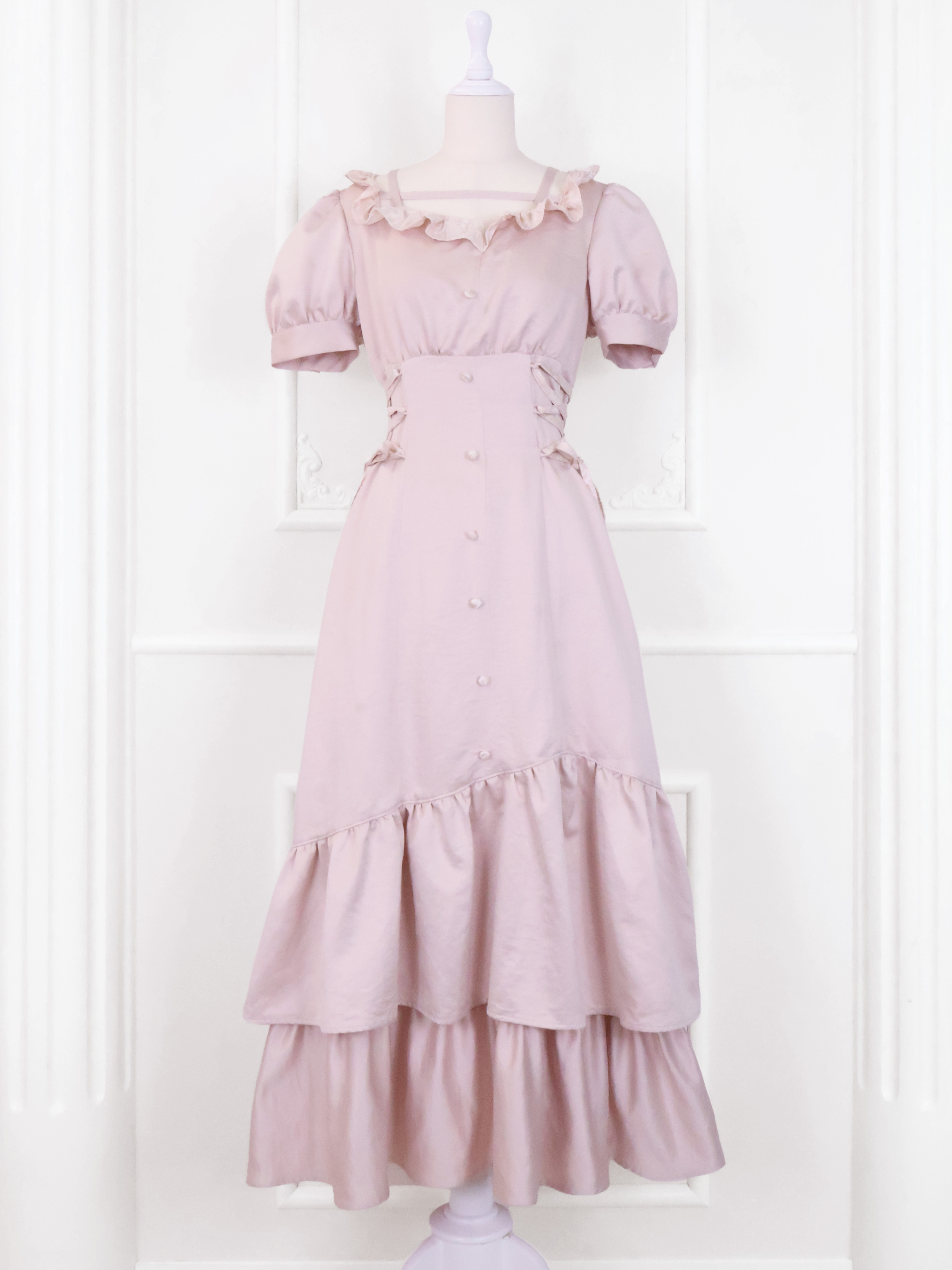 《LAFARY closet》スピンドルティアードロングワンピ