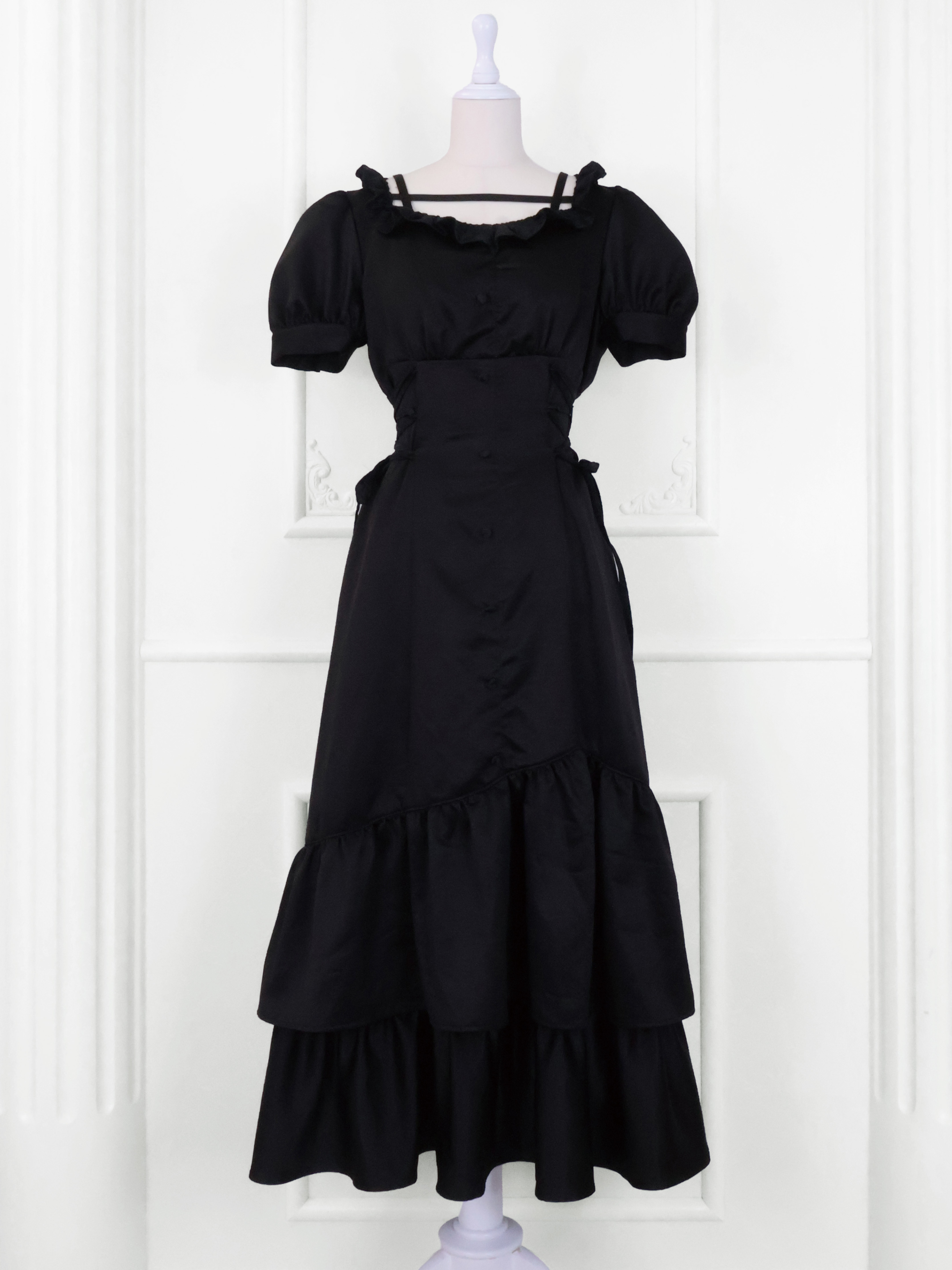 《LAFARY closet》スピンドルティアードロングワンピ
