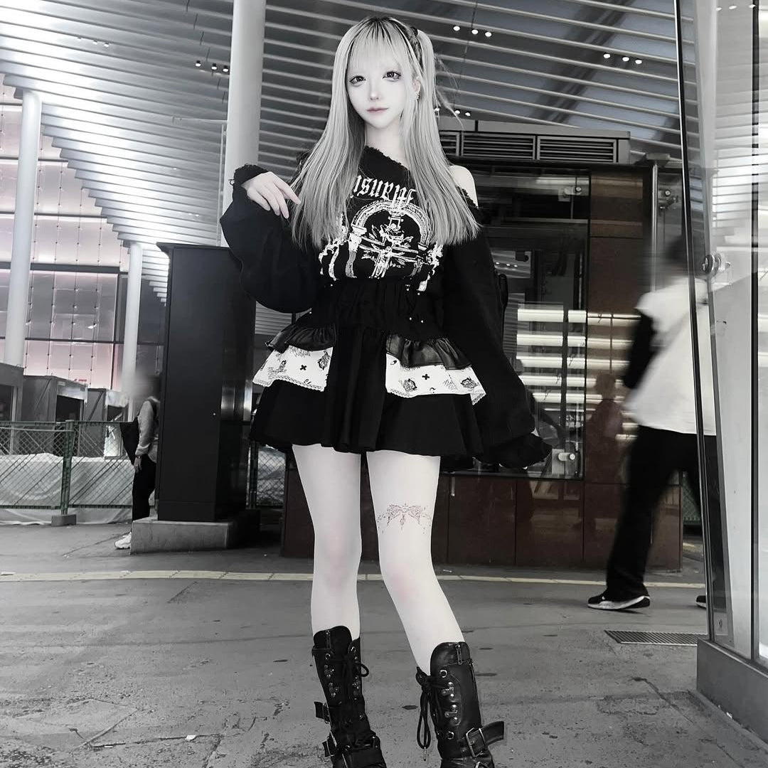 《mine》レースリボンストッキング