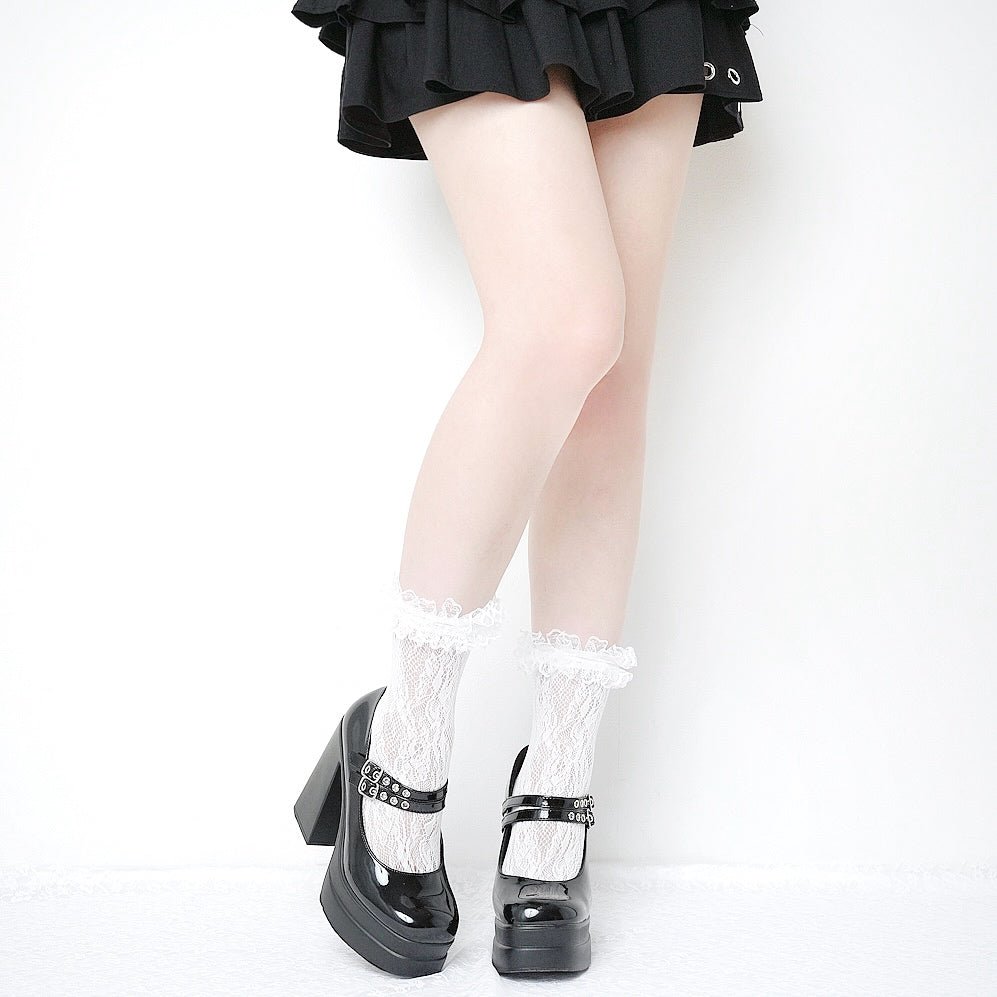 レースソックス[クルー]《LAFARYオリジナル》- LAFARY ONLINE