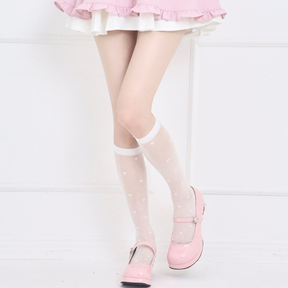 ハートドットソックス[ハイ]《LAFARYオリジナル》- LAFARY ONLINE