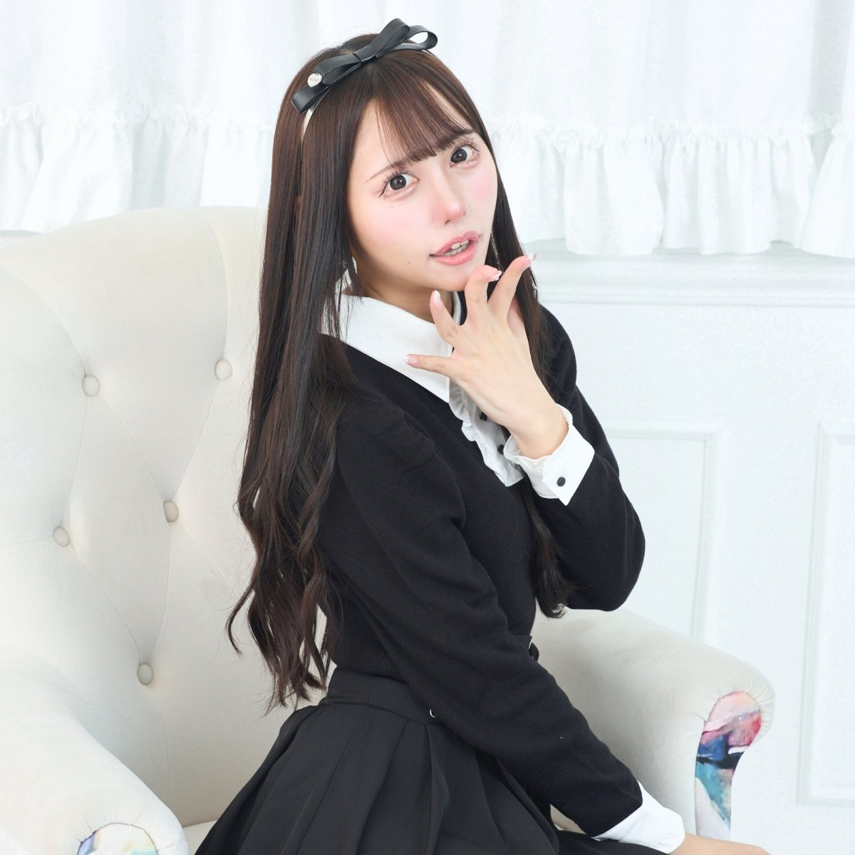 《LAFARYオリジナル》レザーリボンカチューシャ - LAFARY ONLINE