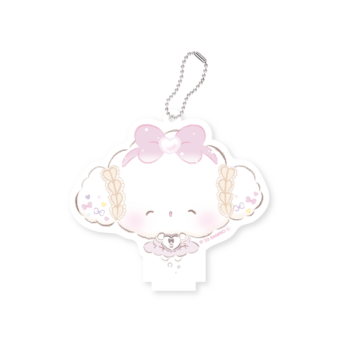 《Lafaryオリジナル》こぎみゅん♡おリボンだみゅんシリーズ♡脚つきアクリルキーホルダー ほほえみピンク - LAFARY ONLINE