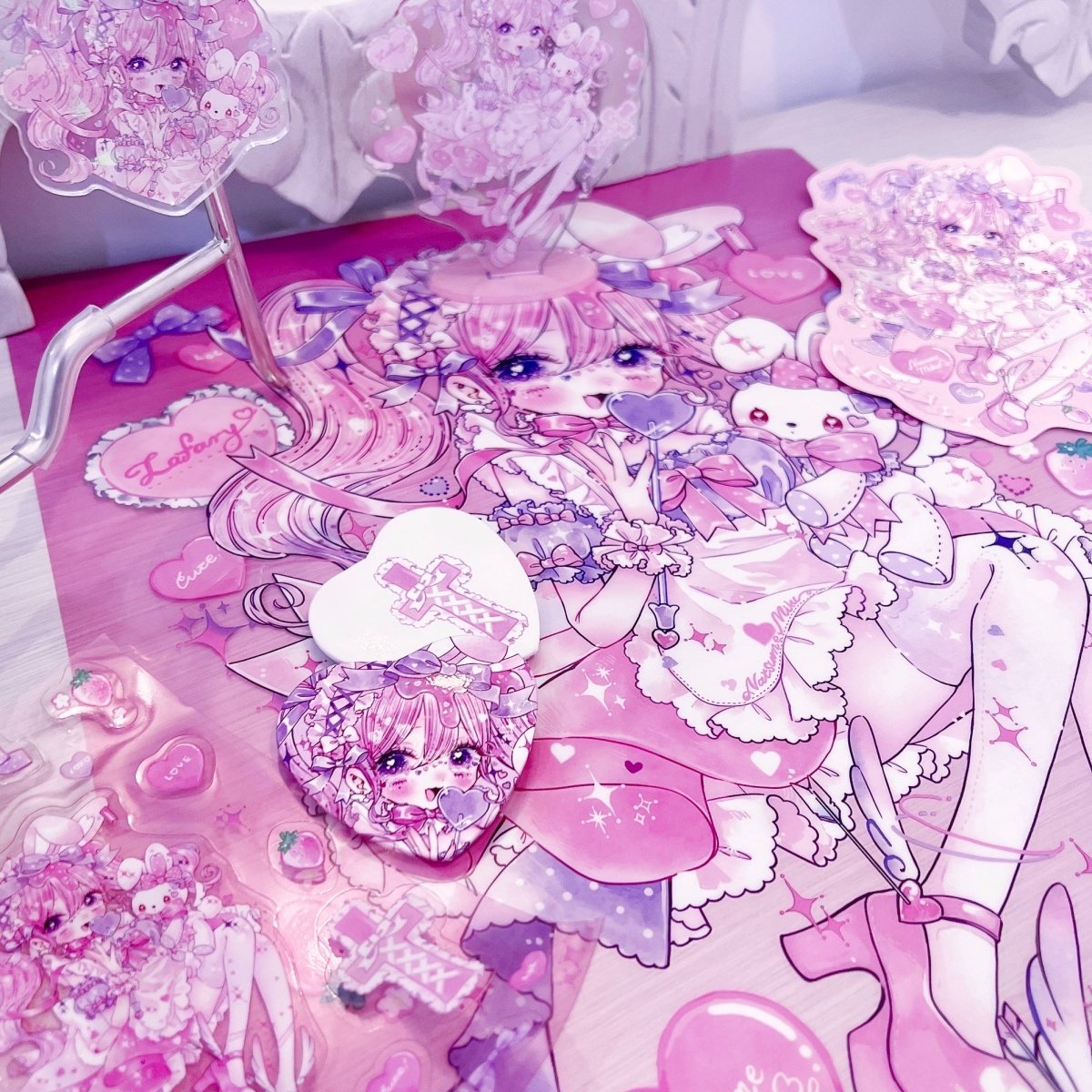 《なつめみく×Lafary》缶バッジセット