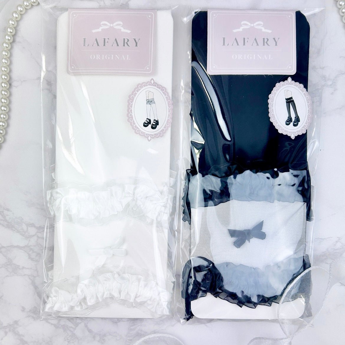 《LAFARYオリジナル》シースルーリボンソックス - LAFARY ONLINE