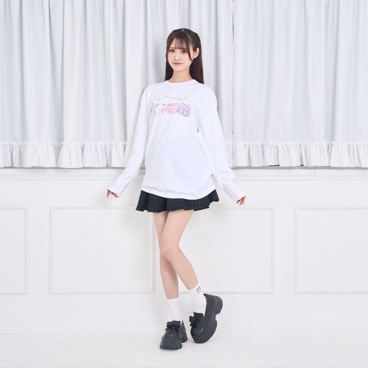 《らぶいーず×LAFARY》ほっとちょこ♡たいむ ロングスリーブTシャツ - LAFARY ONLINE