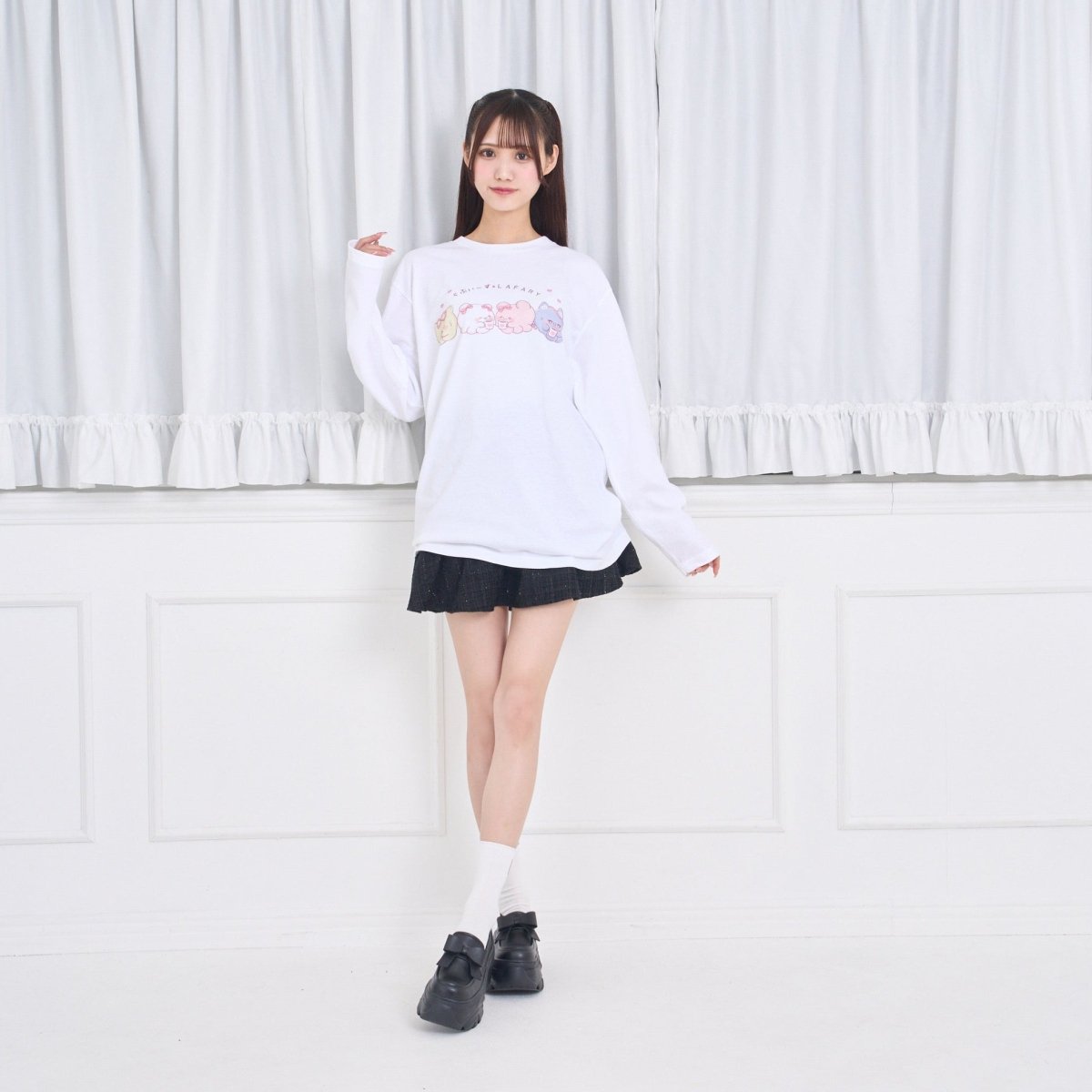 《らぶいーず×LAFARY》ほっとちょこ♡たいむ ロングスリーブTシャツ - LAFARY ONLINE