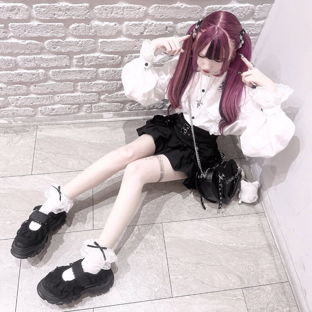 《mine》レースリボンストッキング