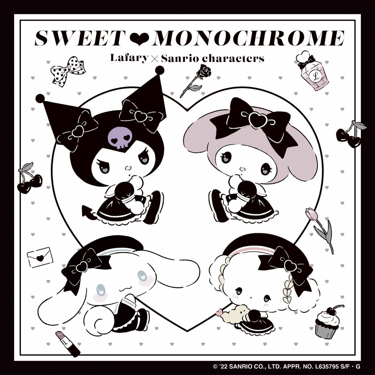 《Lafaryオリジナル》SWEET♥MONOCHROMEシリーズ♡ステッカー こぎみゅん - LAFARY ONLINE