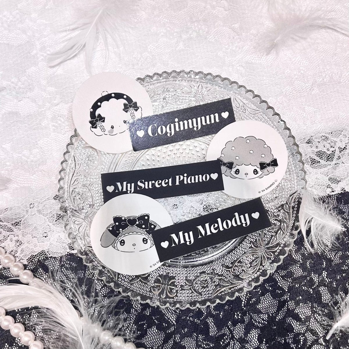 《LAFARYオリジナル》SWEET♡MONOCHROMEシリーズ3 ペアステッカー マイメロディ - LAFARY ONLINE