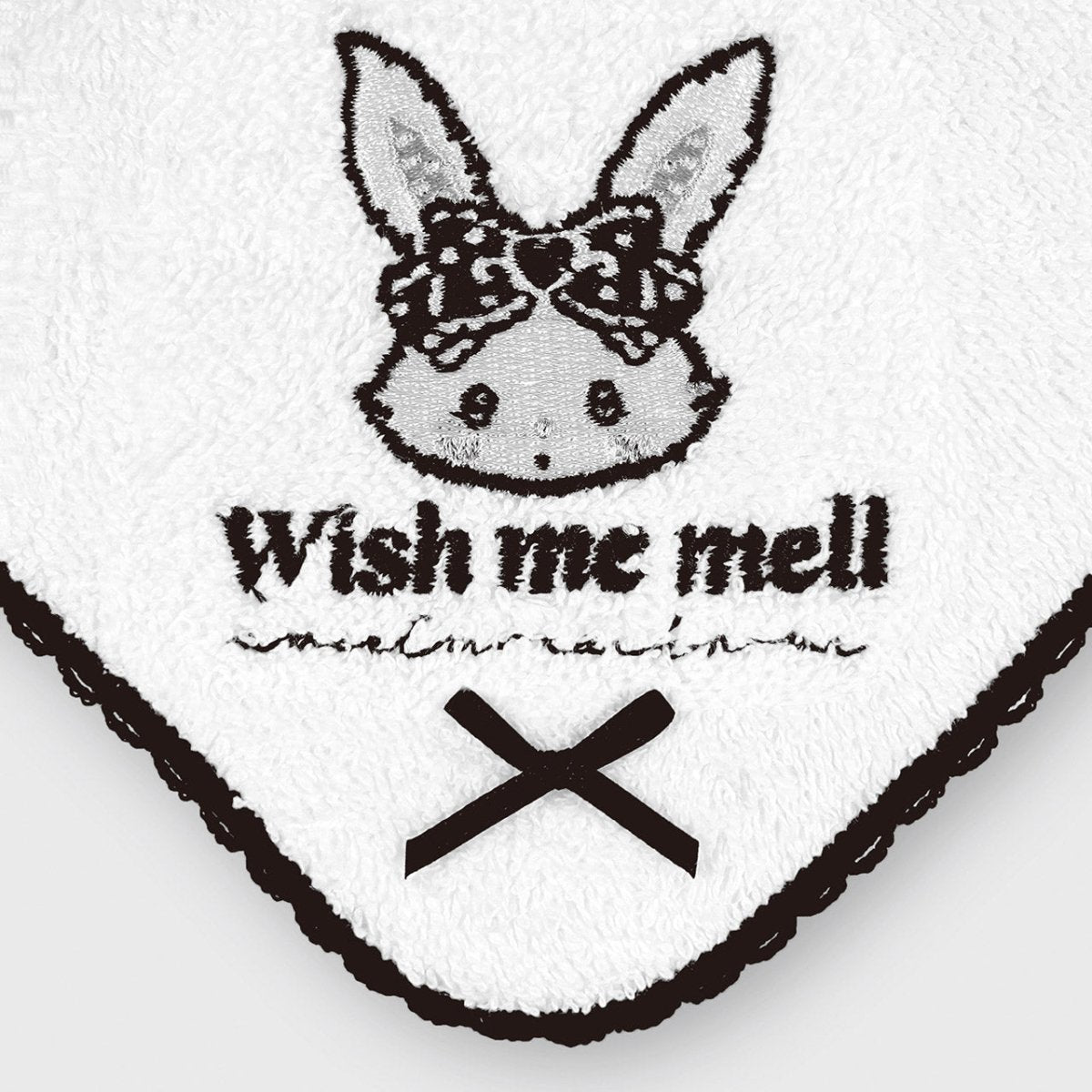 《LAFARYオリジナル》SWEET♡MONOCHROMEシリーズ3 刺繍リボンハンカチ ウィッシュミーメル - LAFARY ONLINE